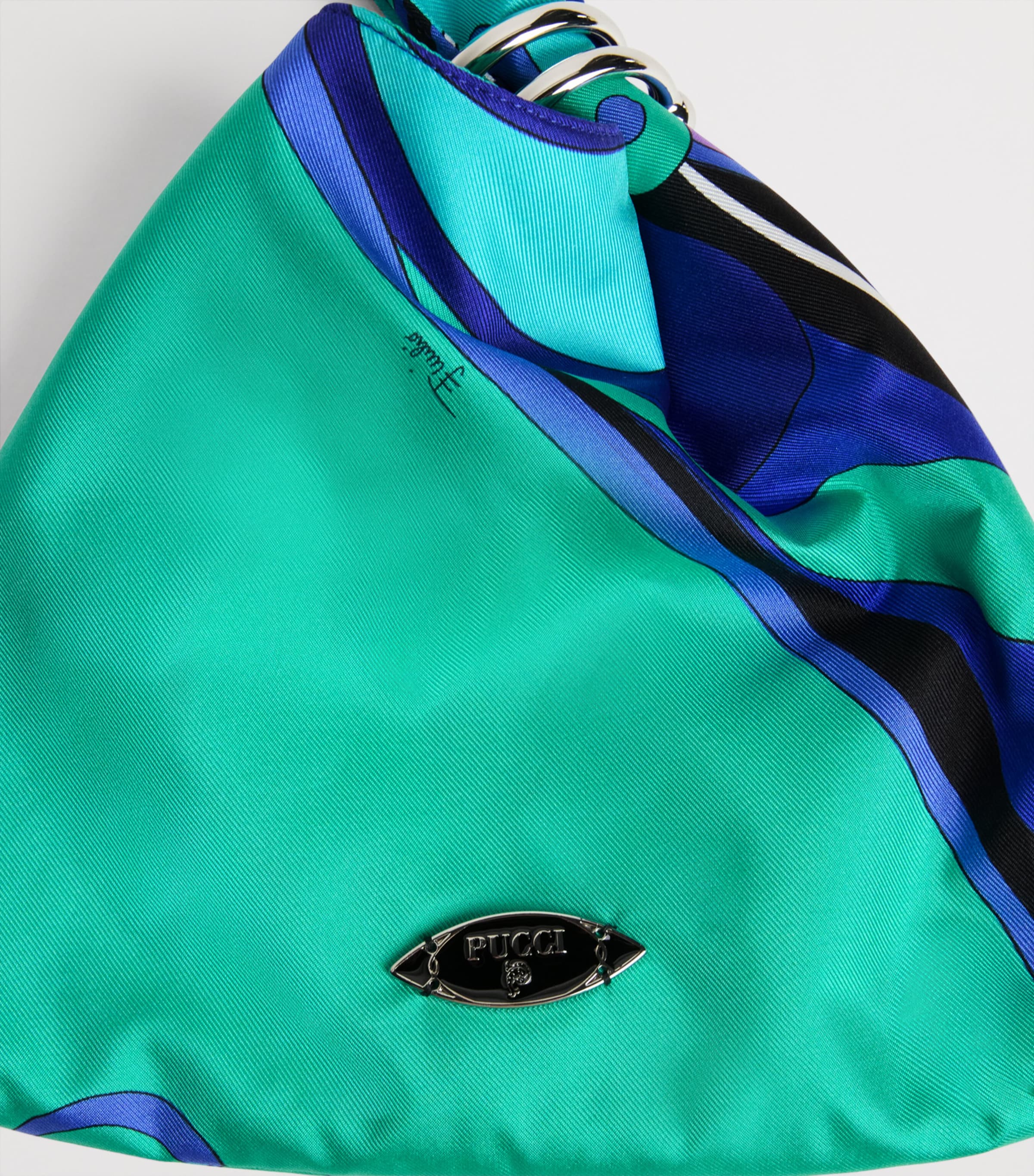 PUCCI Blue Silk Orchidee Top-Handle Bag | Harrods US