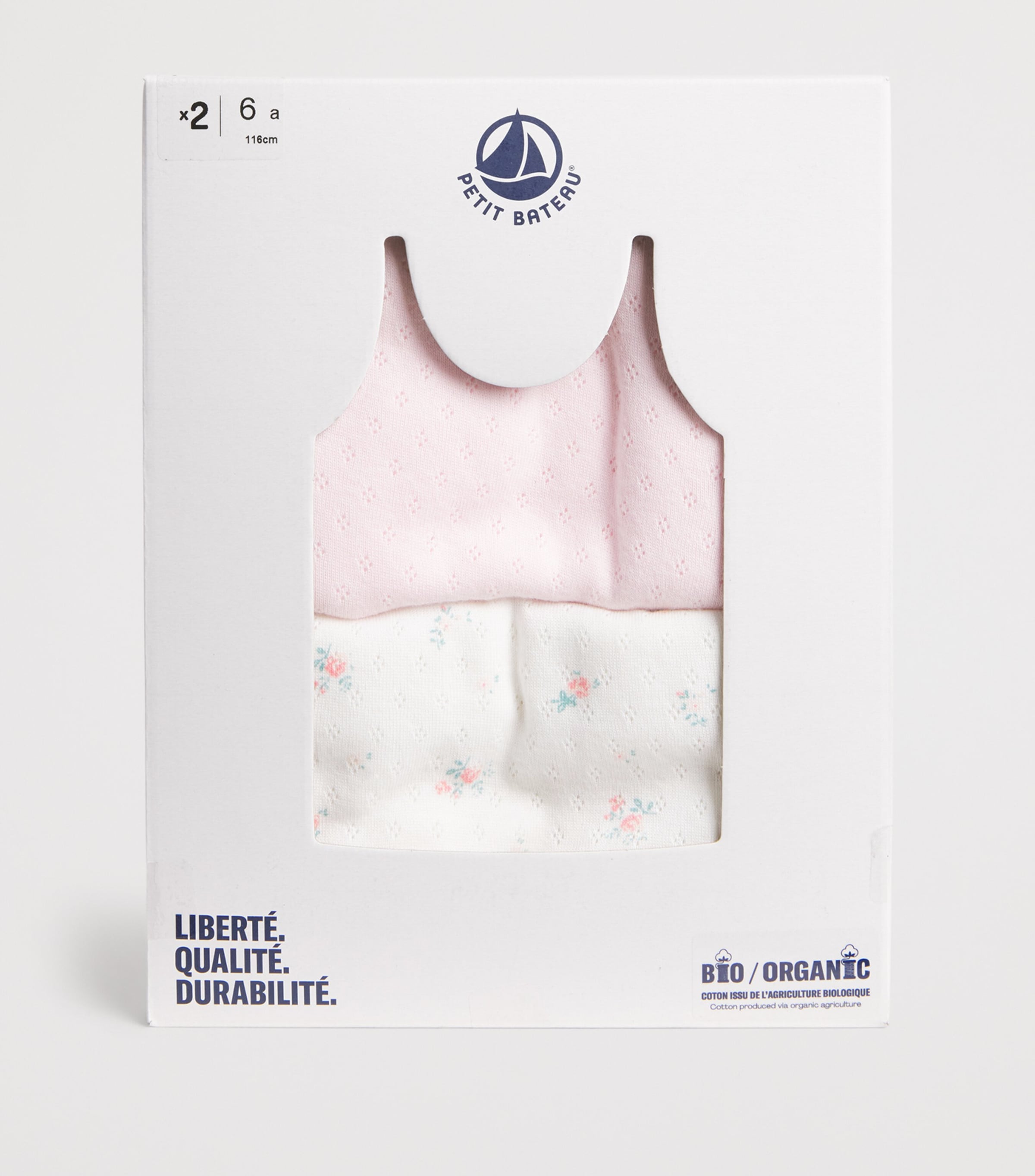 Set of 2 Cotton Pointelle Tank Tops (2-12 Years) VARIANTE 1 Image 3