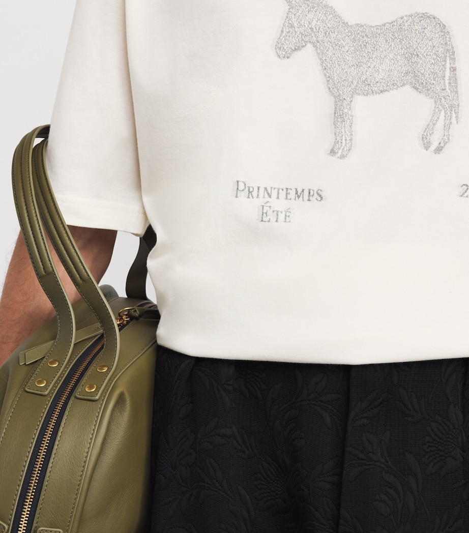 Cotton Jacquard Donkey T-Shirt DONKEY JCQRD WHT-1NW Image 6