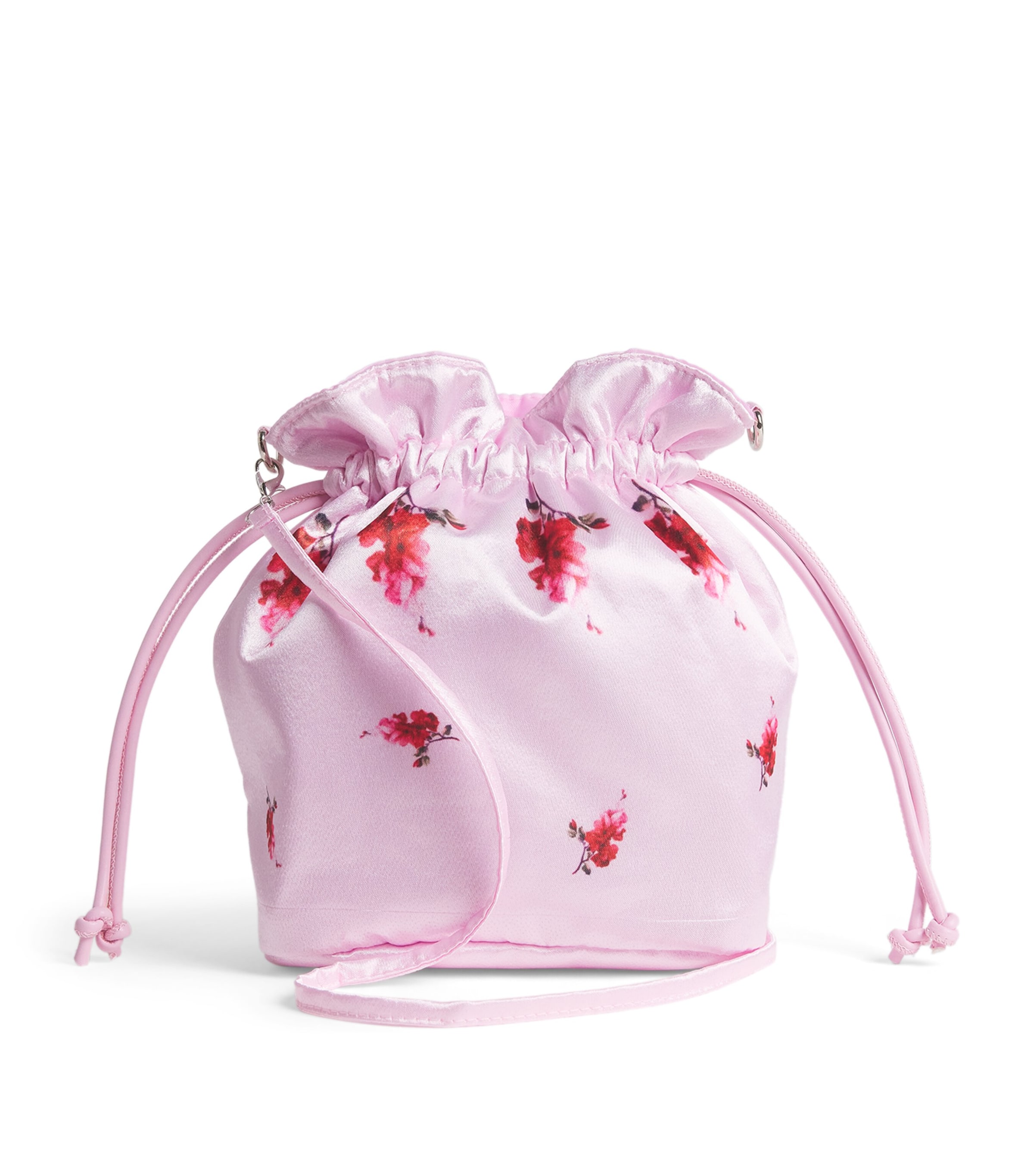 Monnalisa Floral Print Bucket Bag Antique Pink Image 1