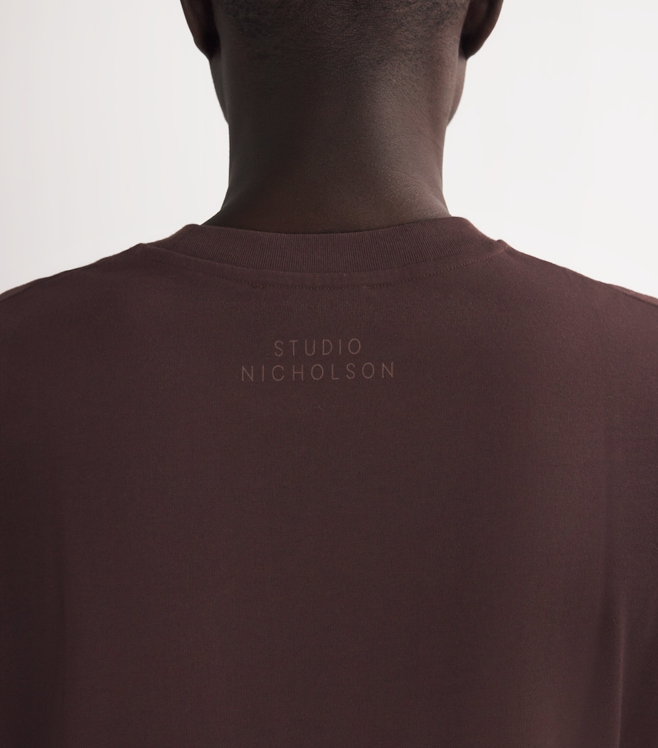 Oversized Cotton Lay T-Shirt CHOCOLATE Image 6