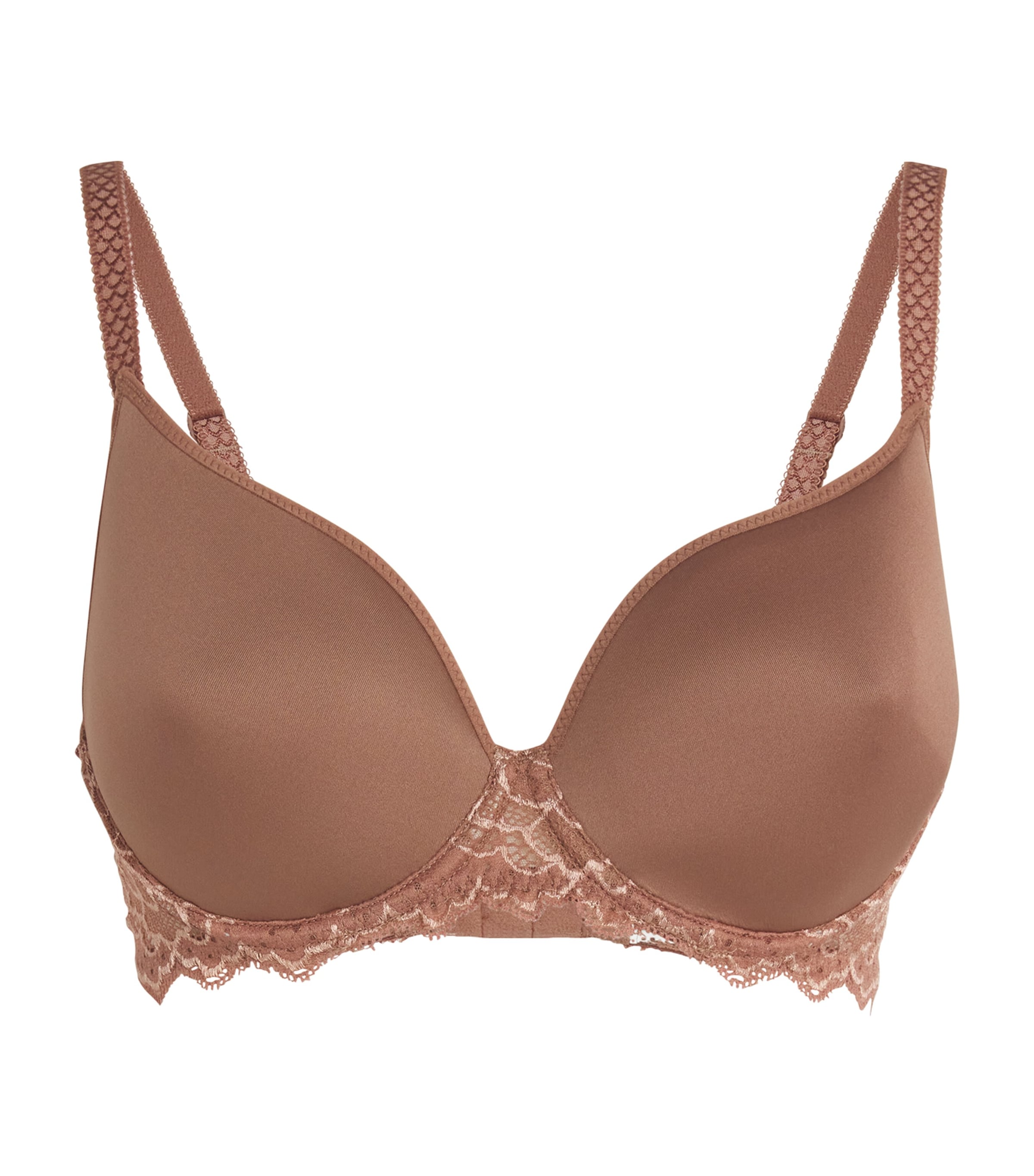 Simone Perele Spacer Plunge Caresse Bra In Brown