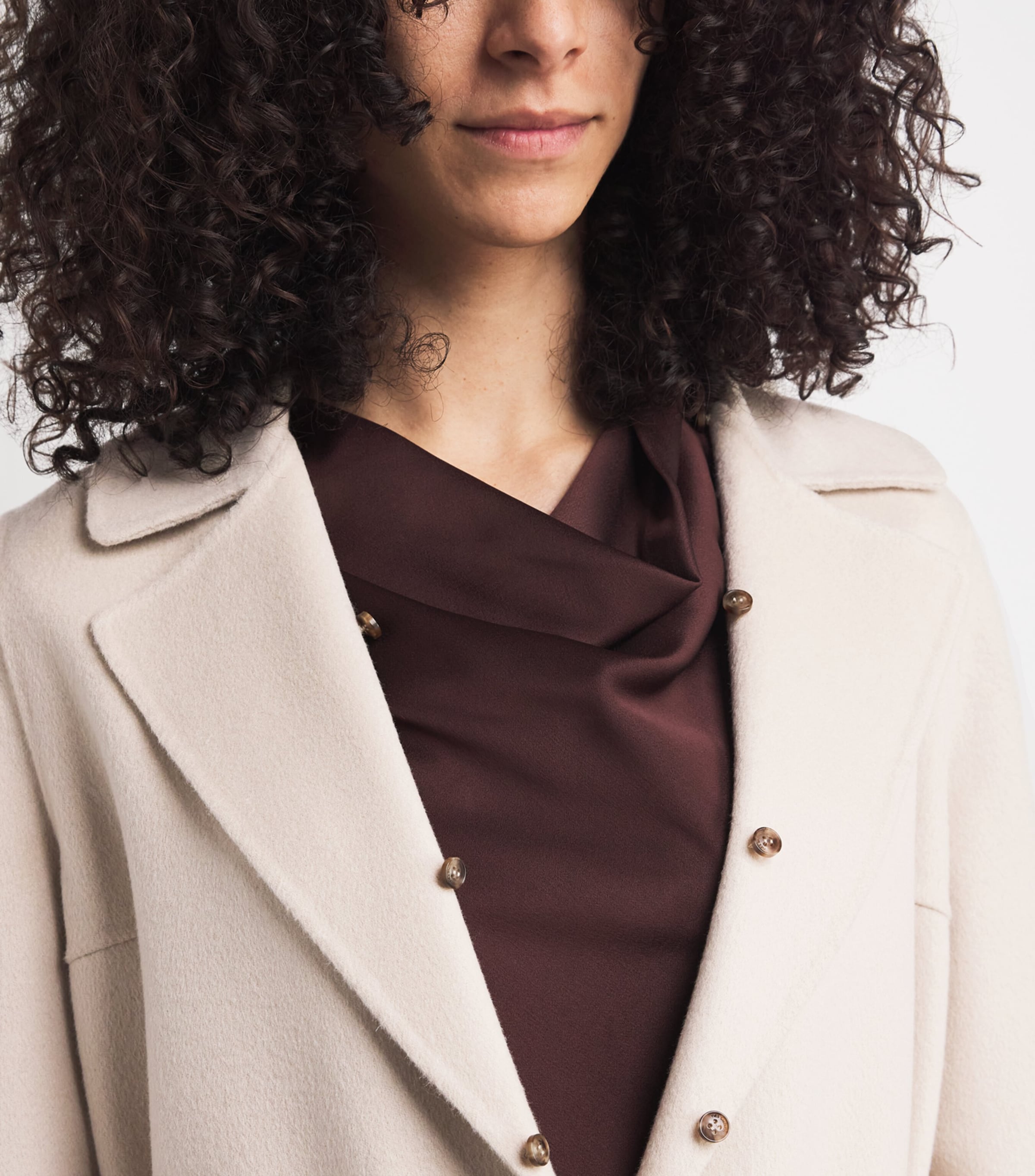 Cashmere-Mink Belted Long Coat A2122 Image 7