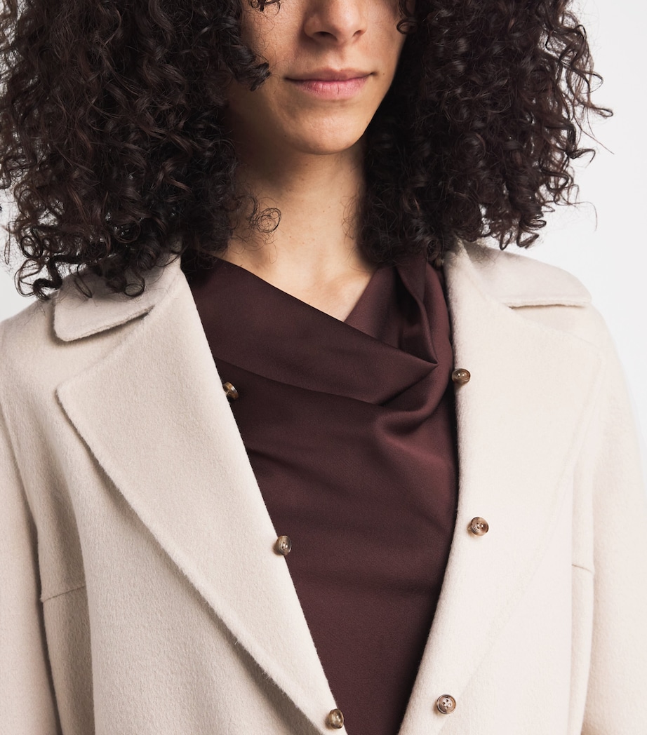 Cashmere-Mink Belted Long Coat A2122 Image 7