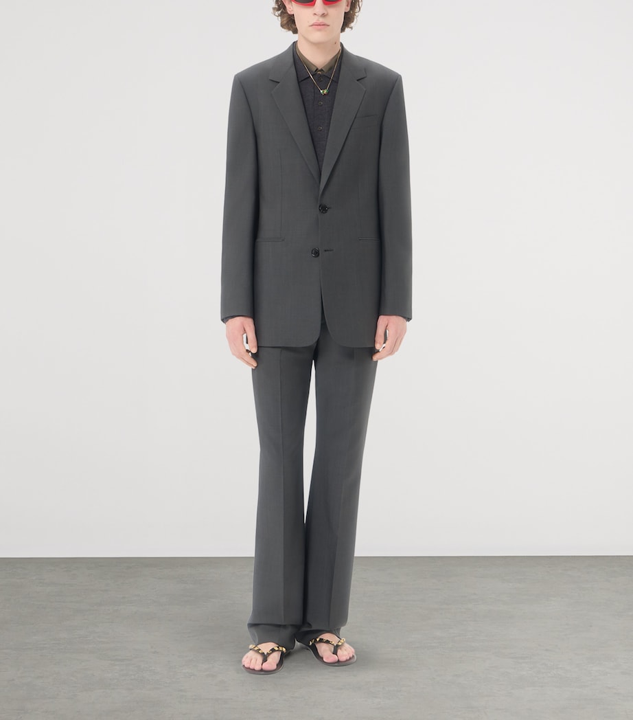 Valentino Mens Mohair-Wool Single-Breasted Blazer Image 2