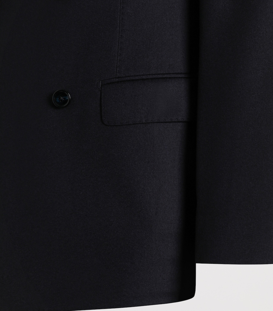 Dolce&Gabbana Mens Virgin Wool Double-Breasted Blazer Blue Image 3
