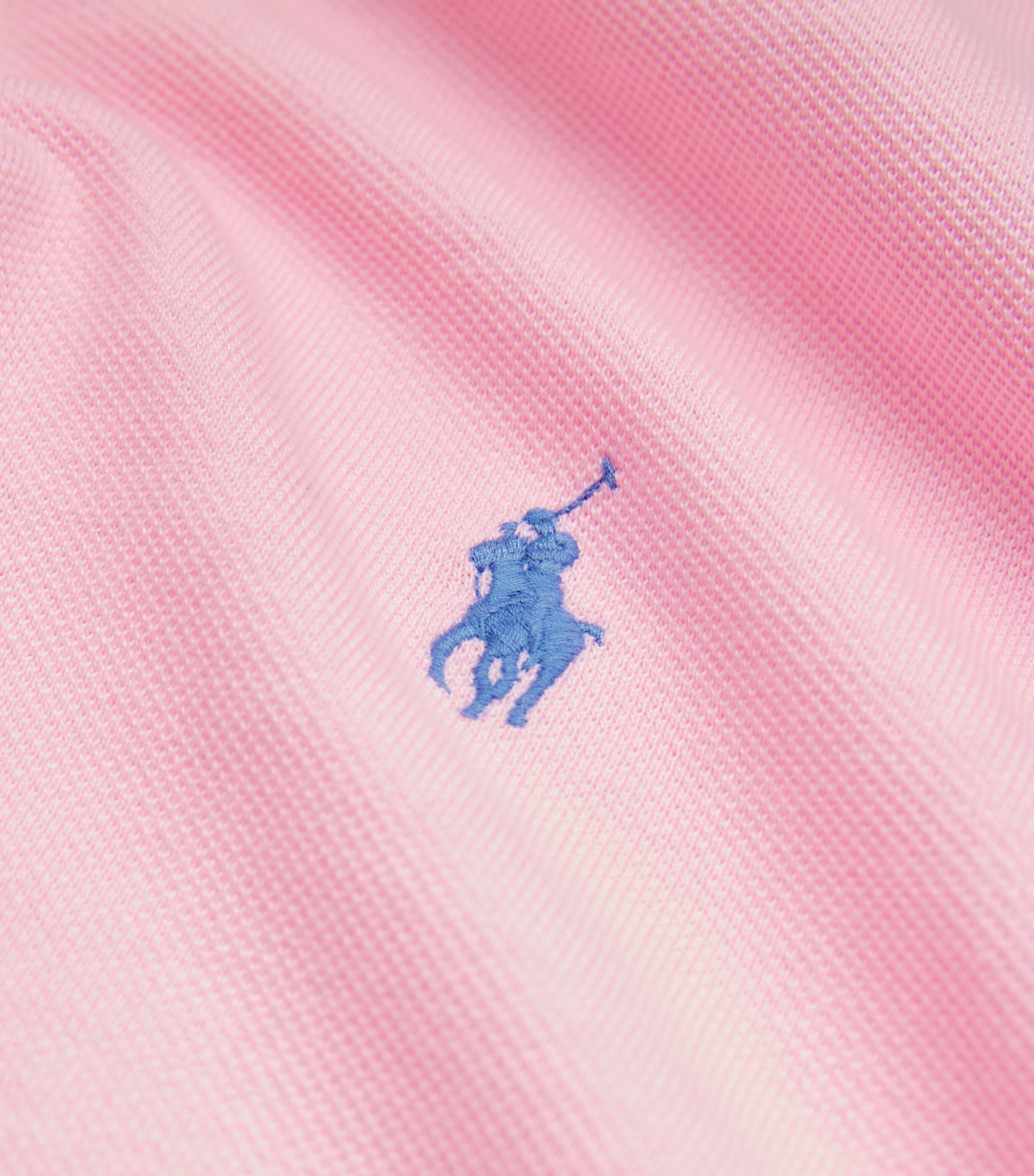 Cotton Mesh Slim-Fit Polo Shirt CARMEL PINK Image 5