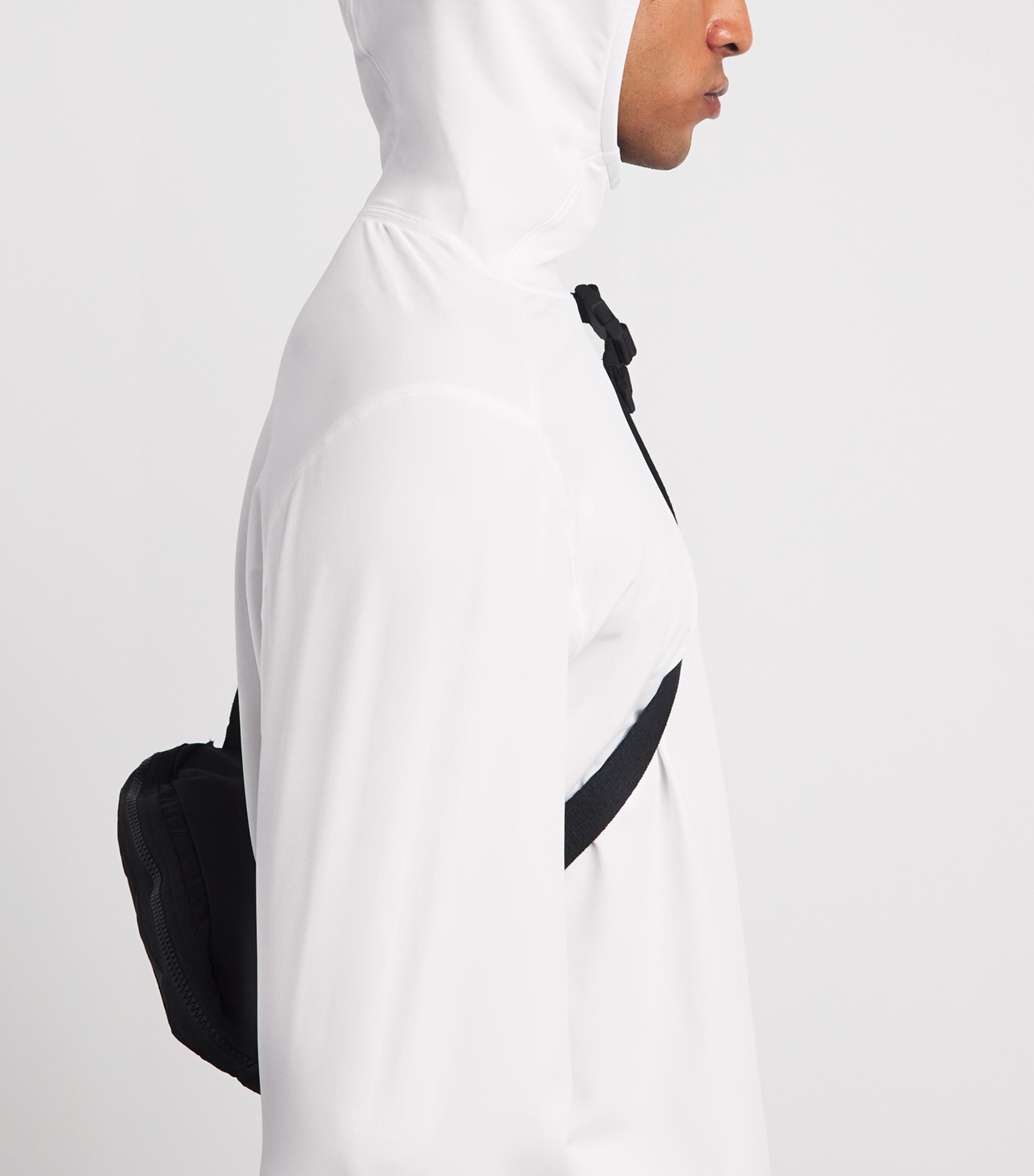 Pulco Studios Mens Hooded Long-Sleeve T-Shirt White Image 3