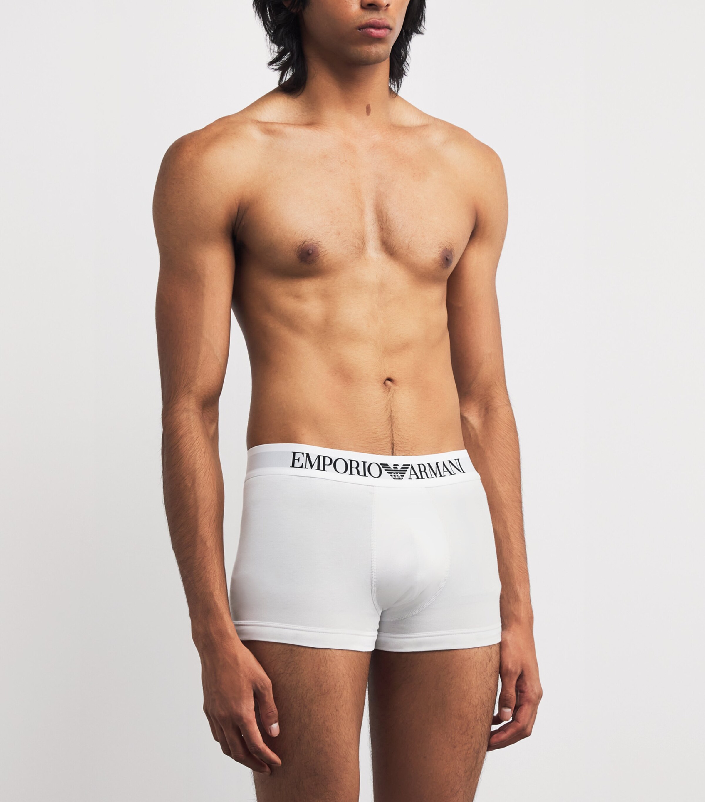 Stretch-Cotton Logo Trunks U0002 WHITE Image 2