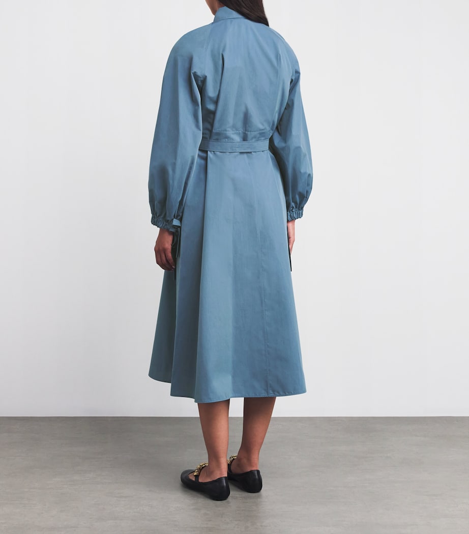 Cotton Taffeta Midi Dress BLUE JEANS Image 3