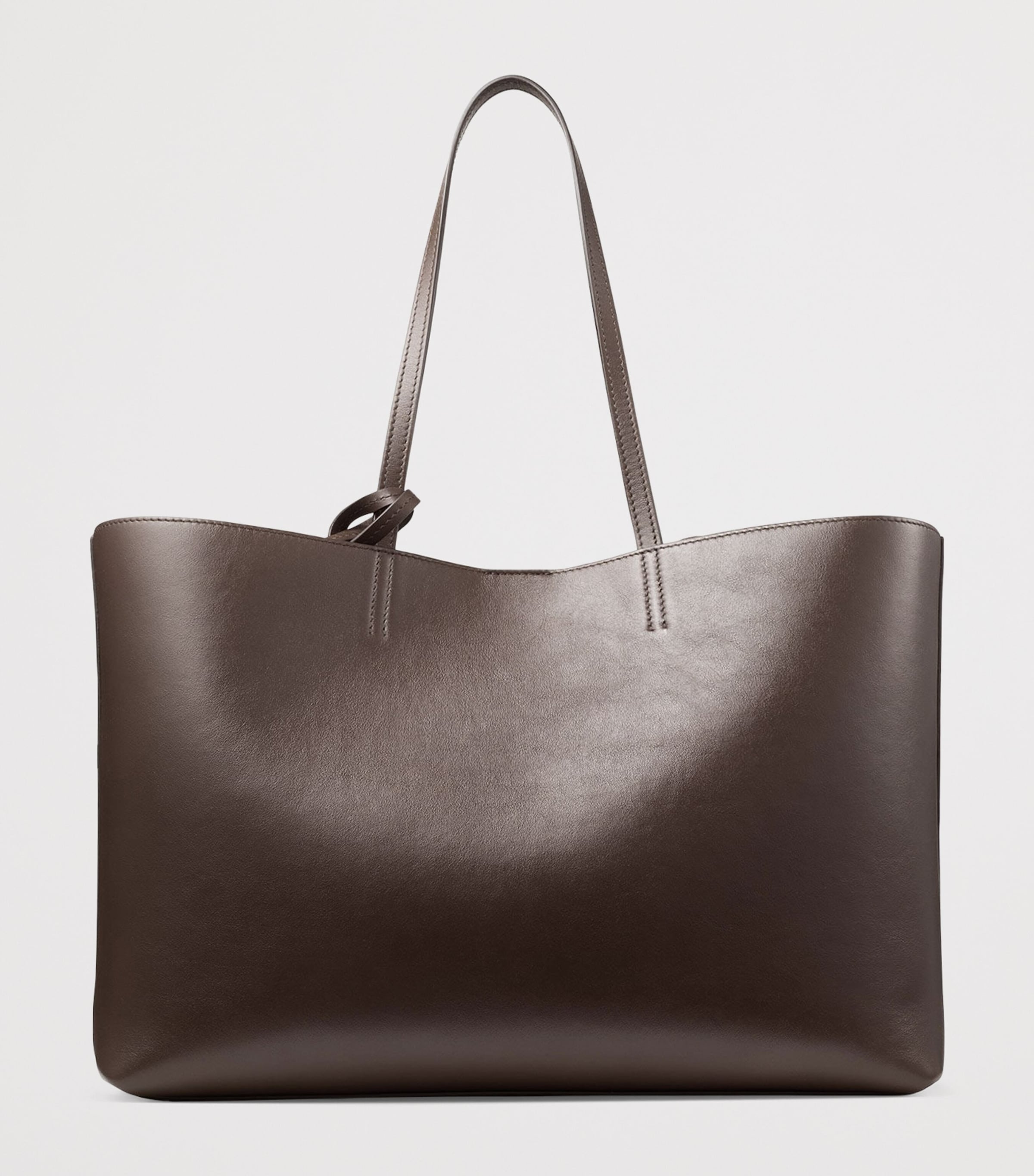 Nine2Five East-West Leather Tote Bag CHOCOLATE/LIGHT GOLD Image 4