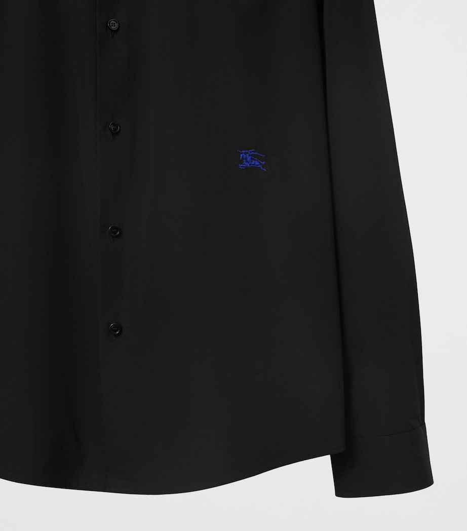 Cotton EKD-Embroidery Slim-Fit Shirt BLACK Image 6