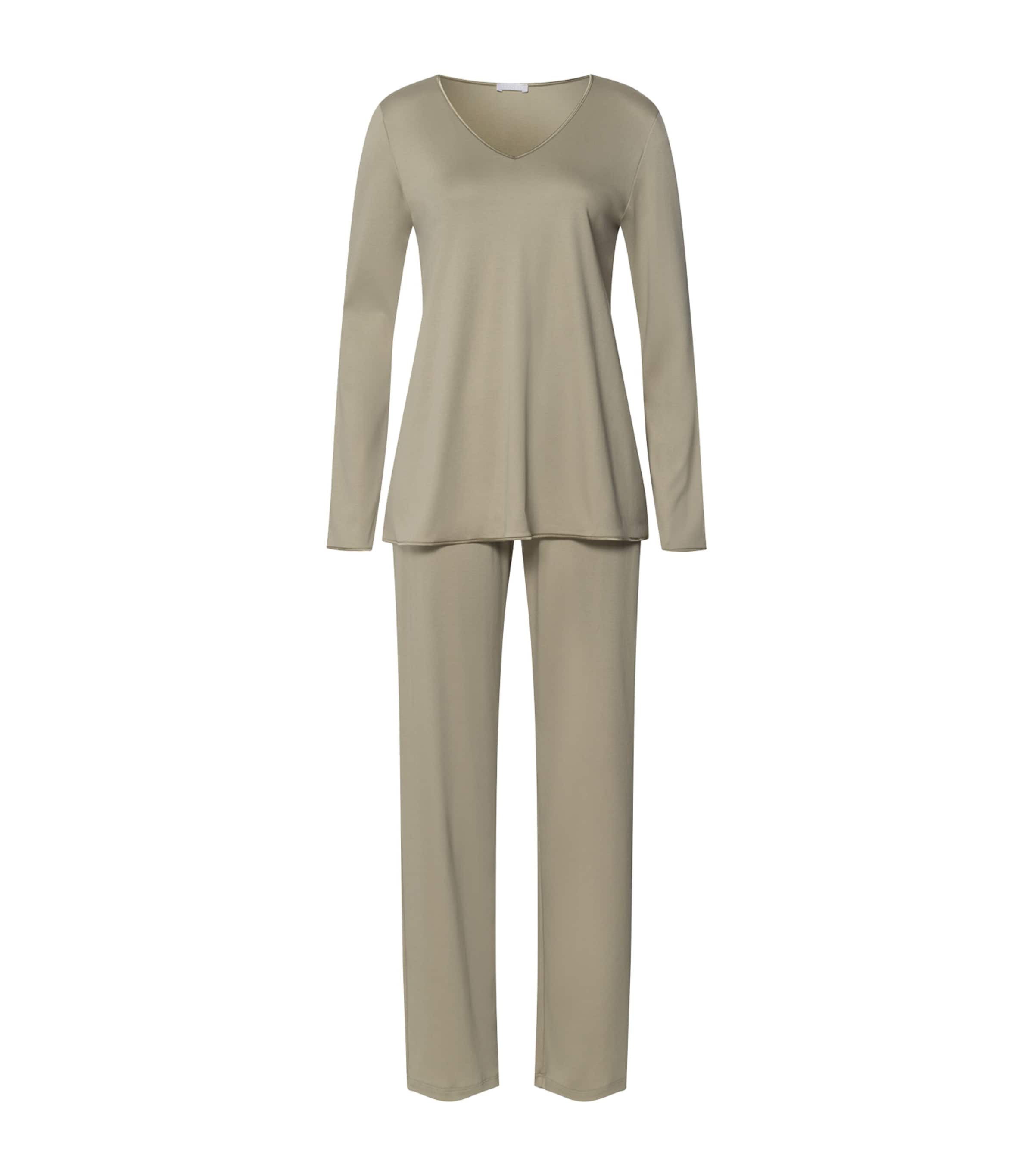 Hanro Cotton Pyjama Set In Green
