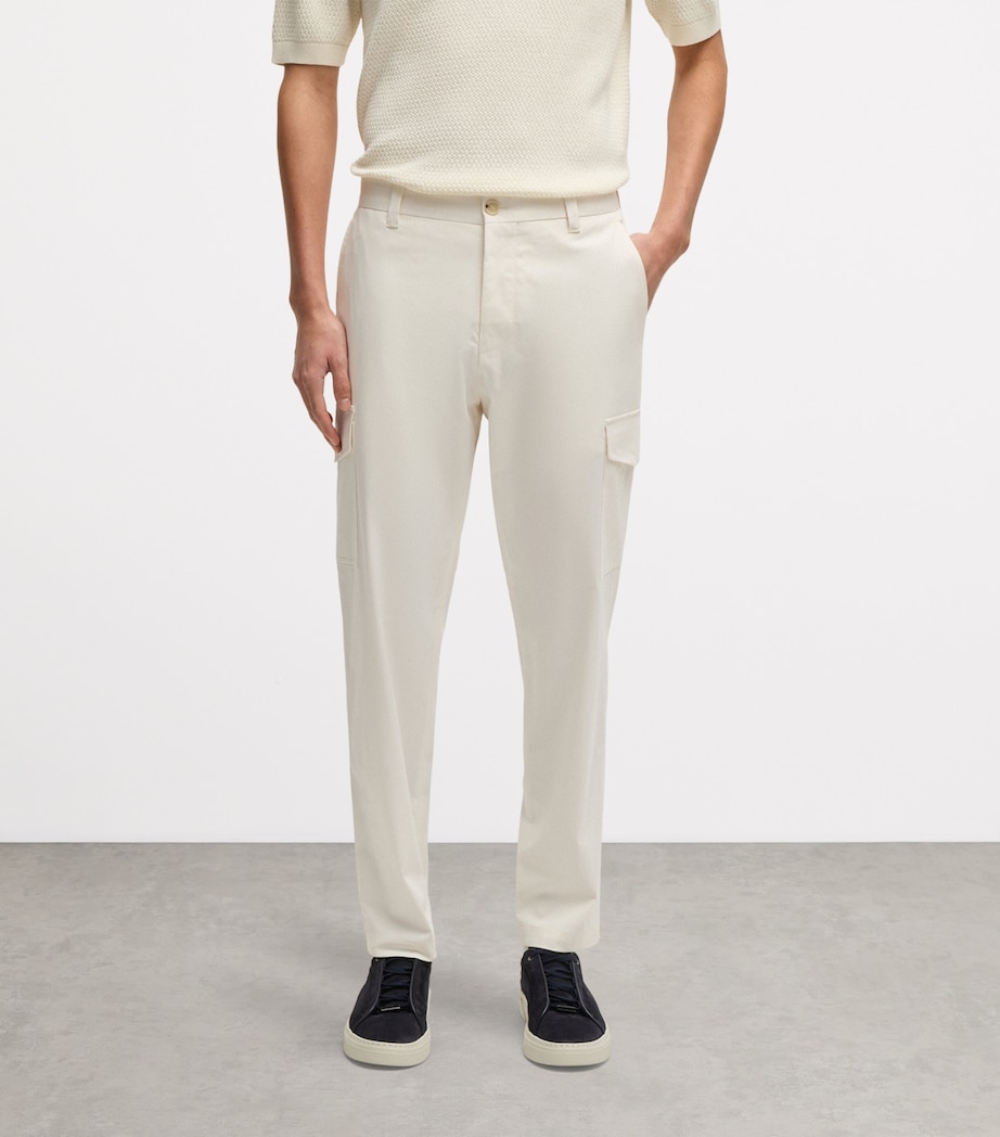 Cotton-Silk-Blend Cargo Trousers 118 Image 2