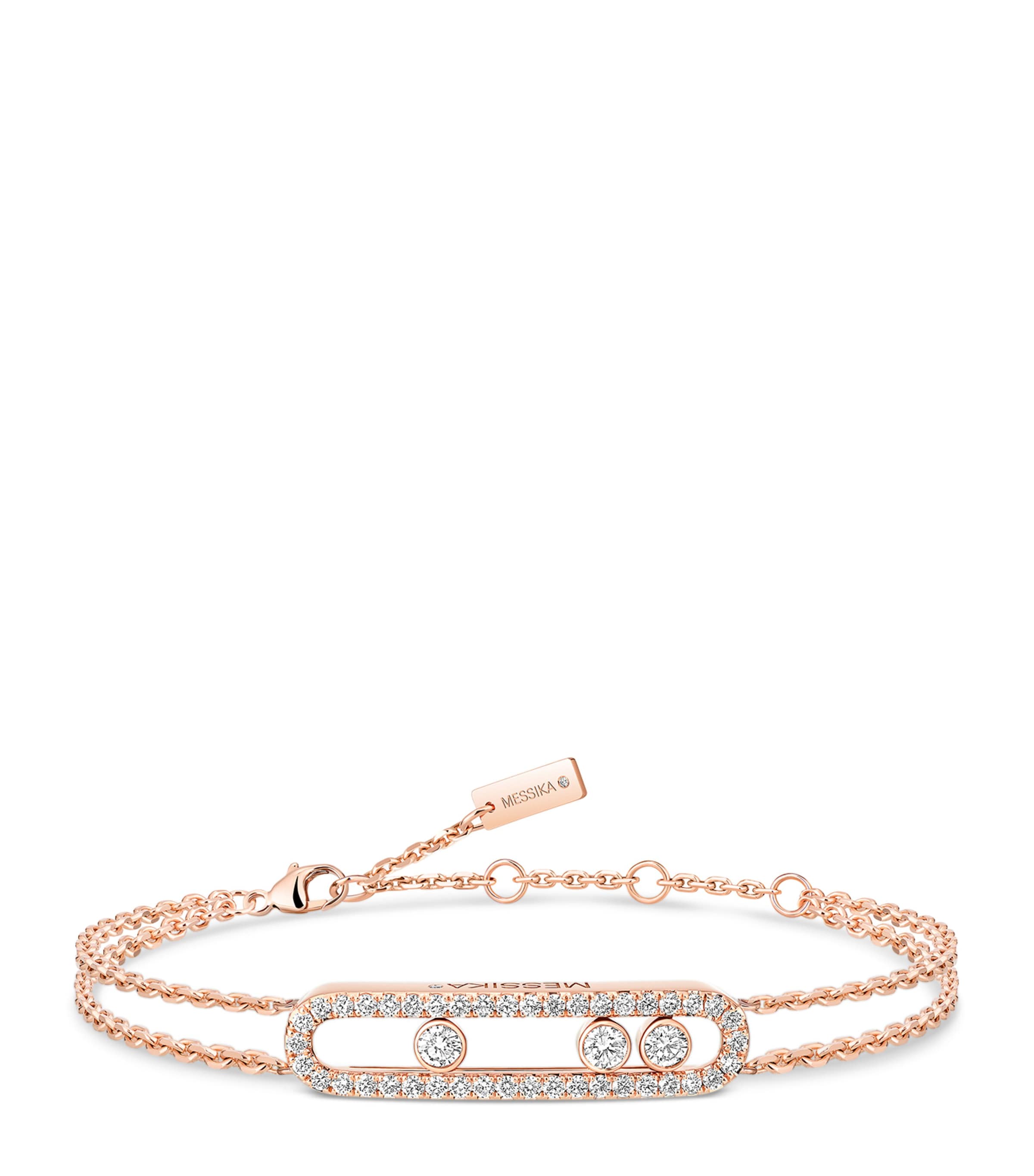 Messika Move Classique Rose Gold and Diamond Pavé Bracelet (0.65ct) Pink Gold Image 1
