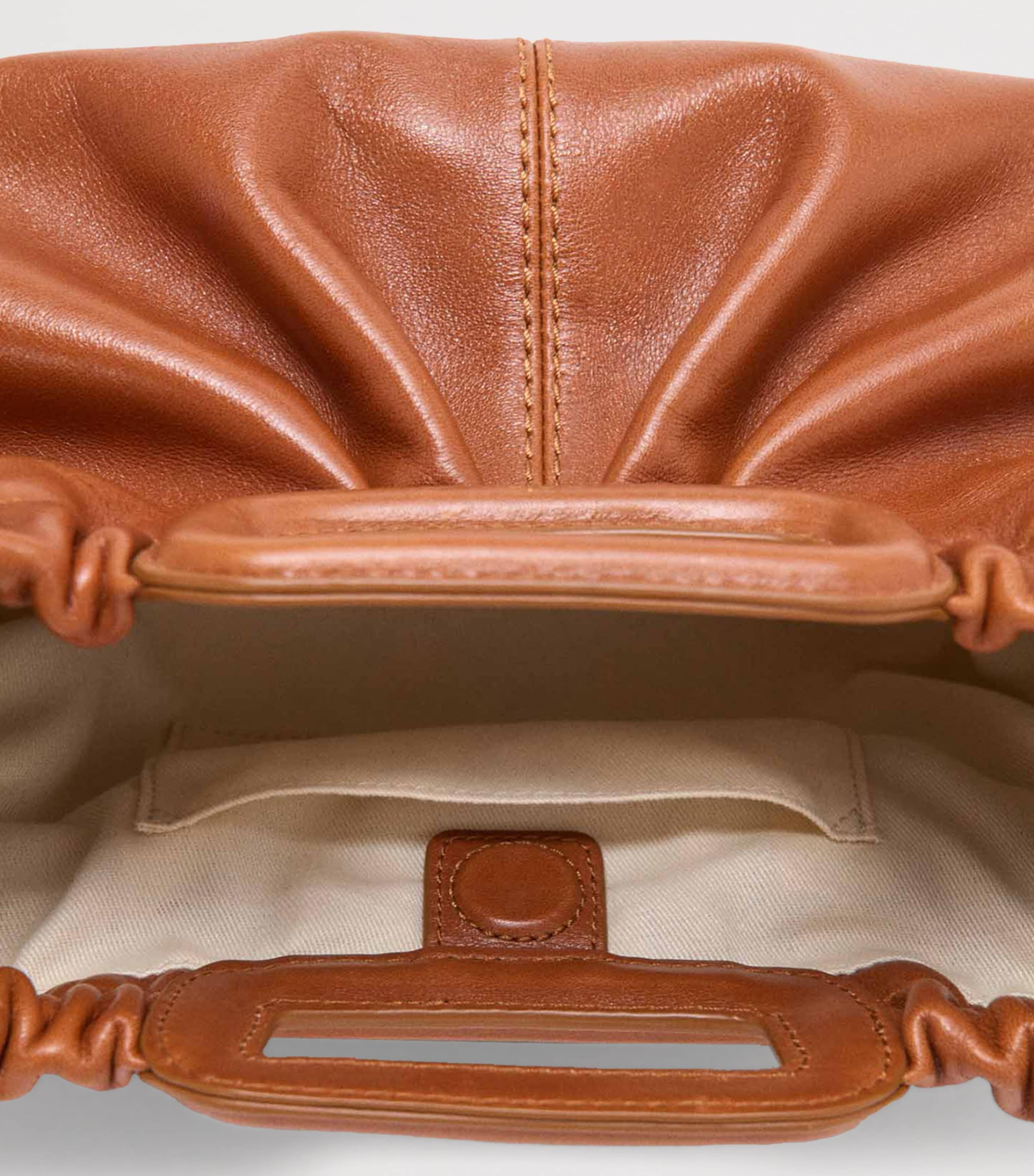Maje Leather Milpli Clutch Bag Tobacco Image 13