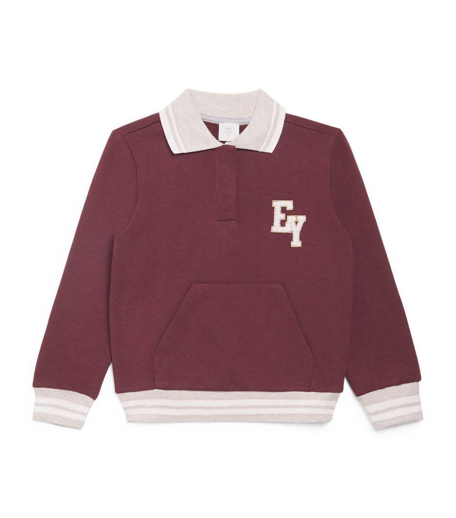 Cotton Varsity Logo Sweater (2-16 Years) 530PLUM Image 1