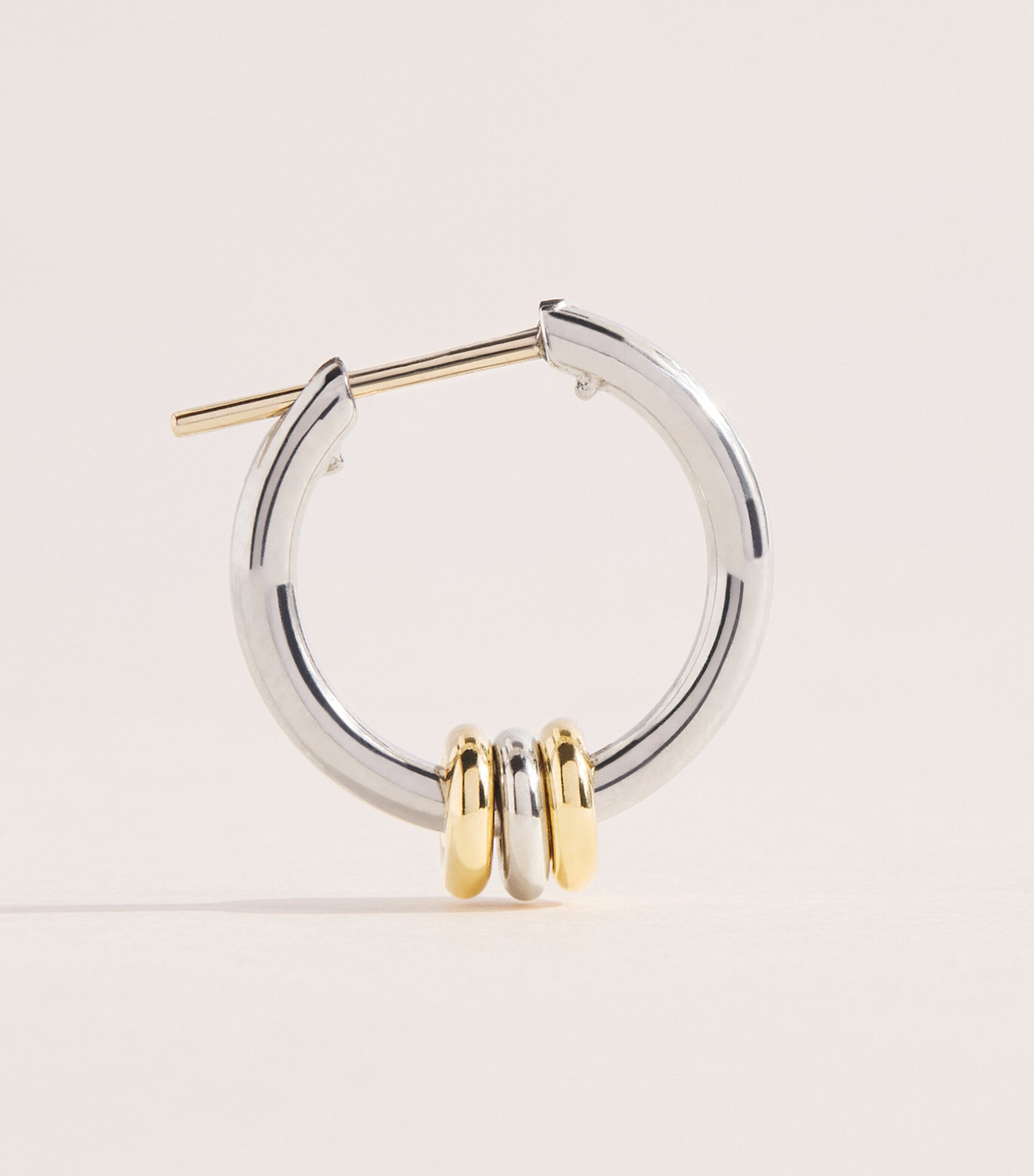 Spinelli Kilcollin Sterling Silver and Yellow Gold Ara Core Hoop Earrings Sterling Silver Image 3