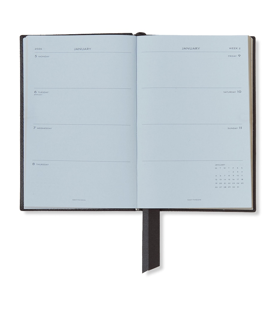 Smythson Grained Lambskin Chelsea Diary Black Image 2