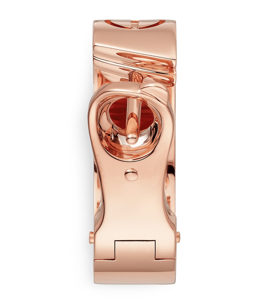 Rose Gold and Diamond LOVE Earrings ROSE GOLD Image 5