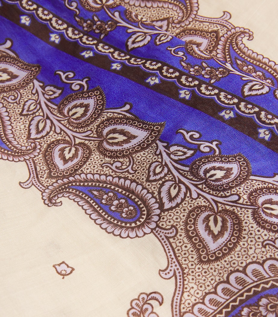 Ramie Wide-Leg Maxine Trousers PURPLE PAISLEY Image 5