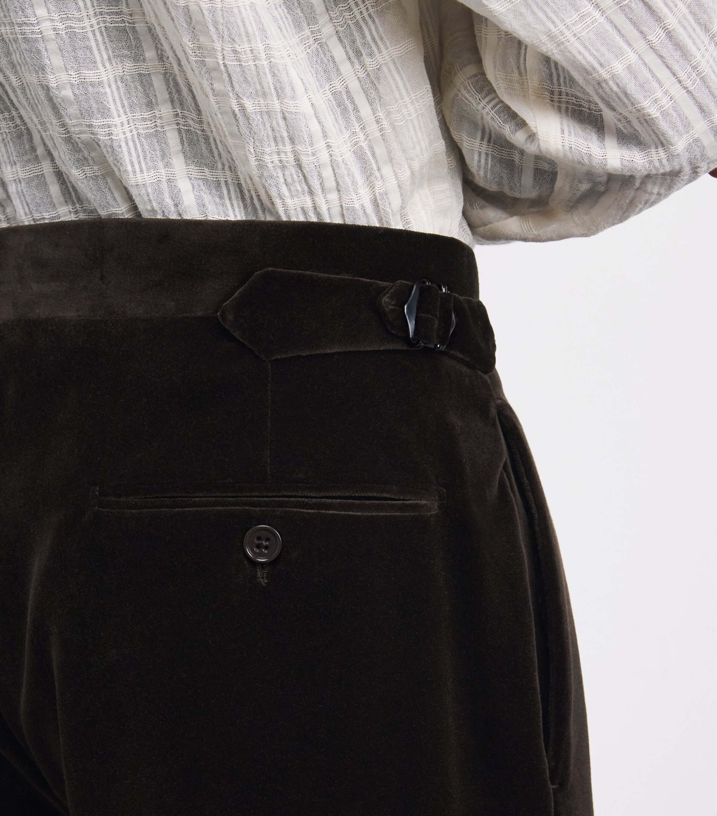 Velvet Gregory Tailored Trousers DARK LUGGAGE BROWN Image 6