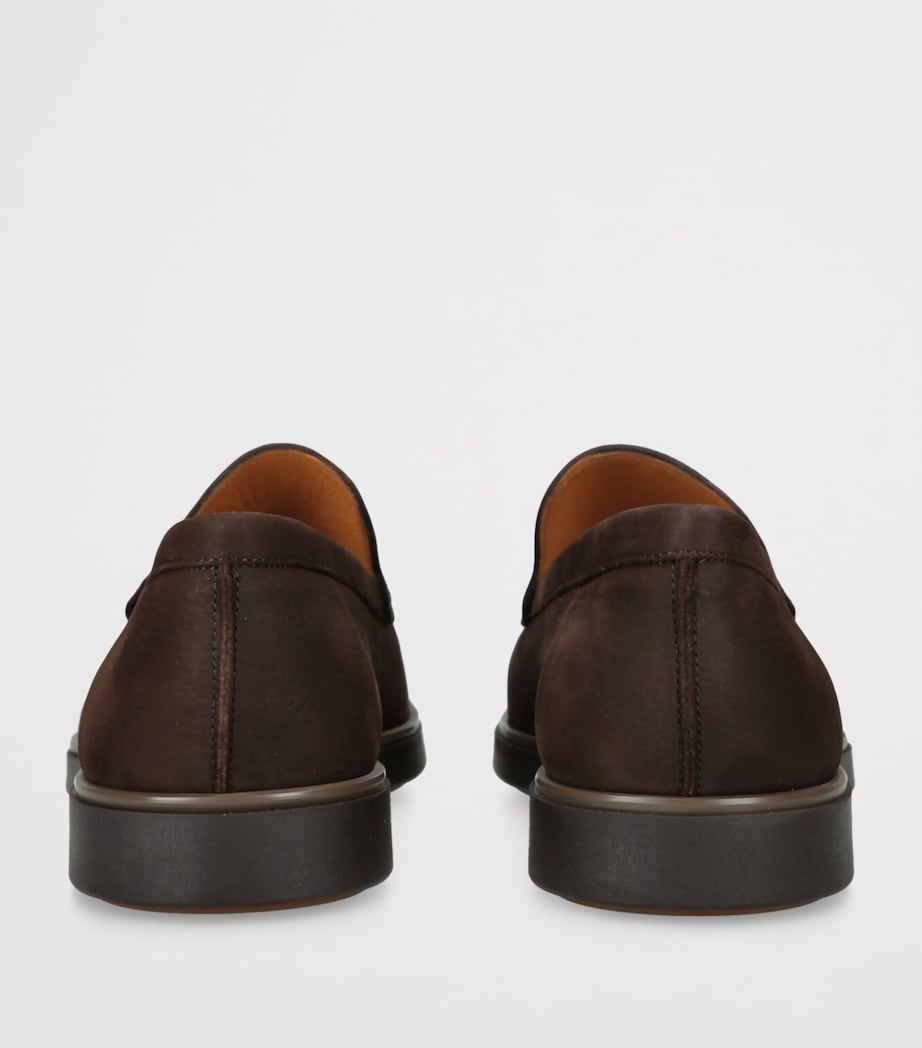 Nubuck Leather Paraiso Loafers DARK BROWN Image 2