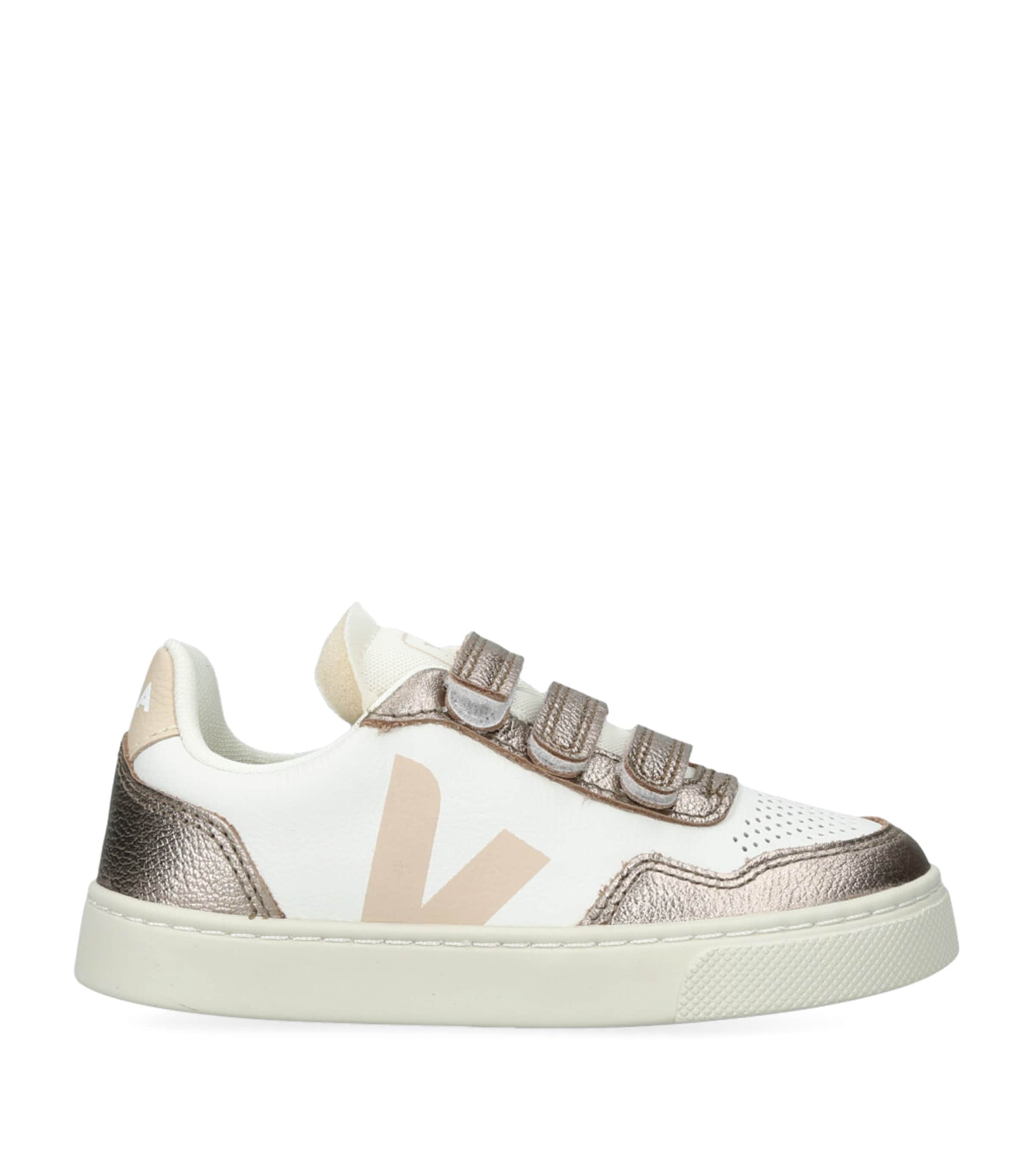 Veja Kids Leather V-90 Sneakers | Girls Shoes | Trainers | Designers | Veja