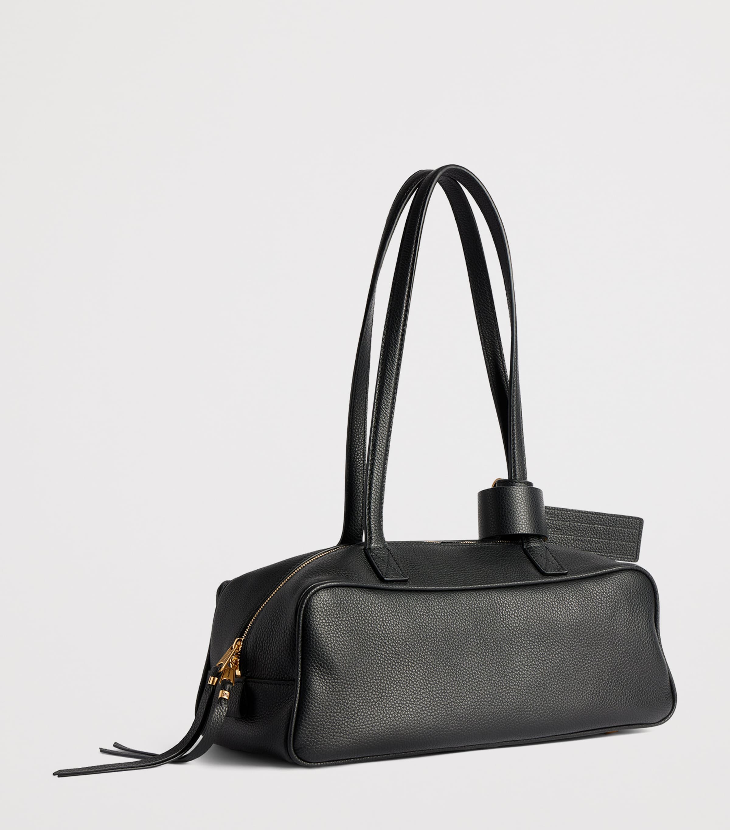 Small Leather Carrie Bowling Top-Handle Bag 1000 Image 3