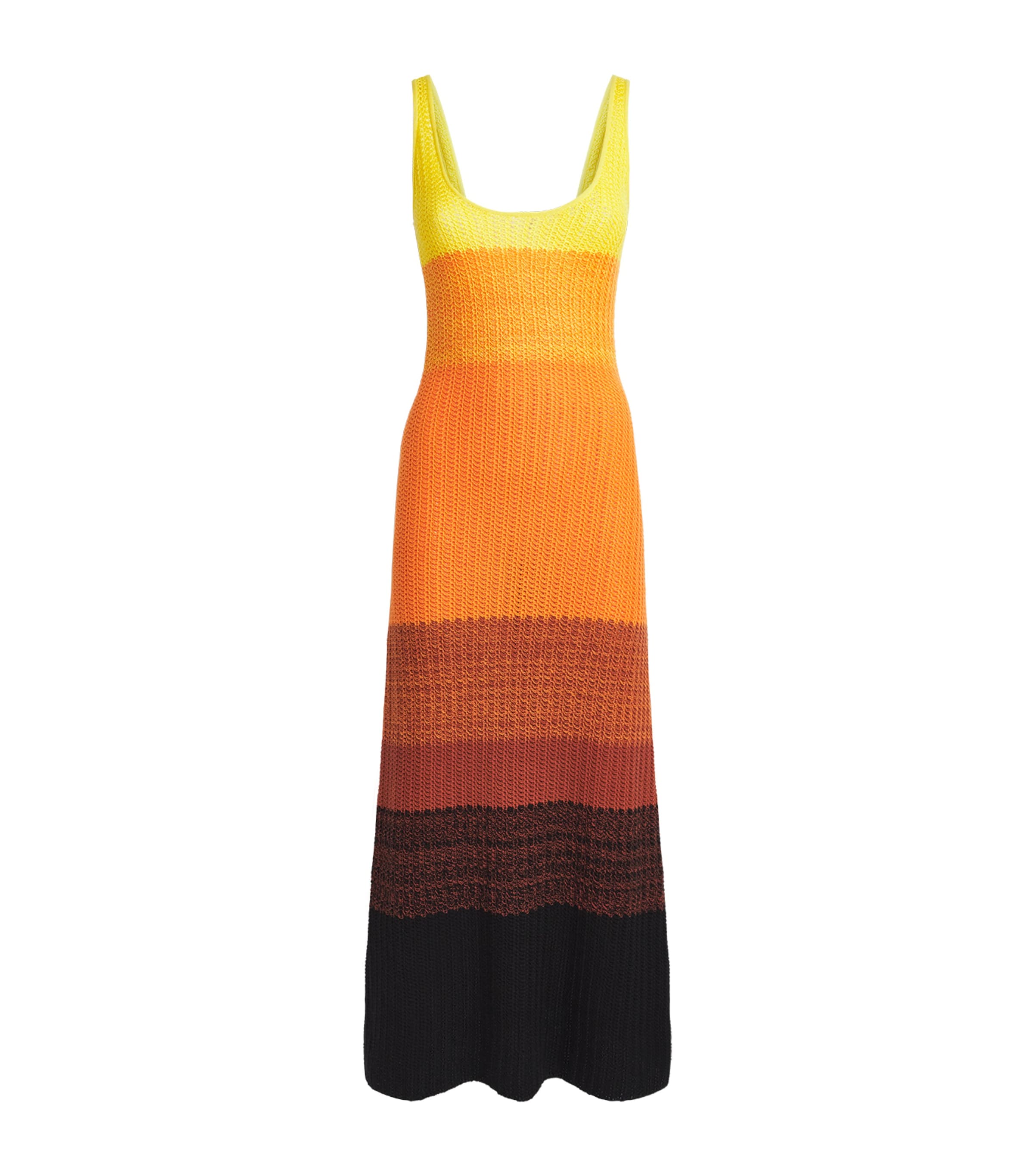 ESCVDO Womens Cotton Knitted Gradient Huaral Maxi Dress Image 1