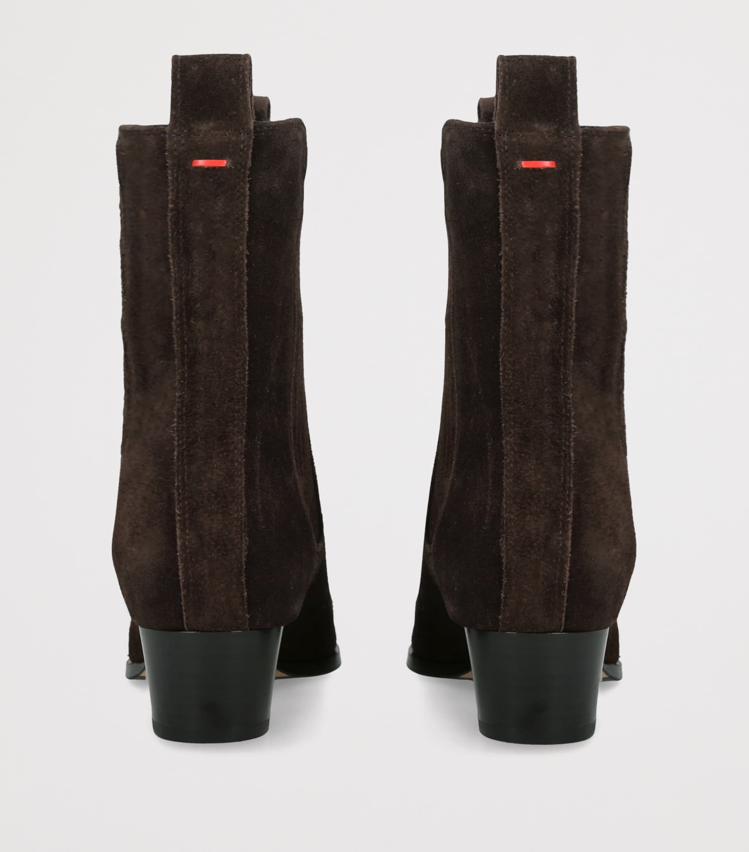 aeyde Suede Agata Ankle Boots 40 Dark Brown Image 4