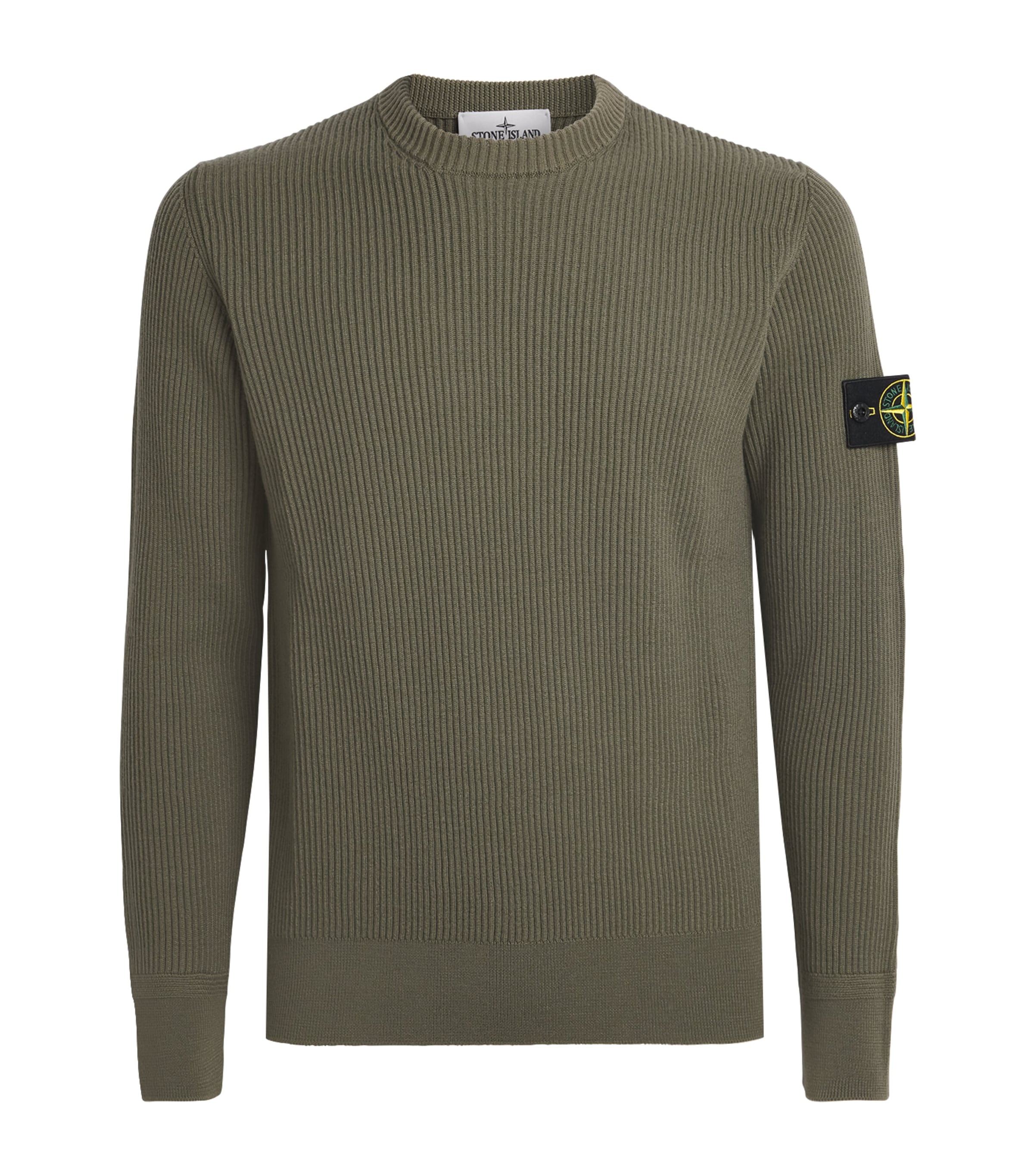 Stone Island Mens Virgin Wool Compass Sweater Image 1