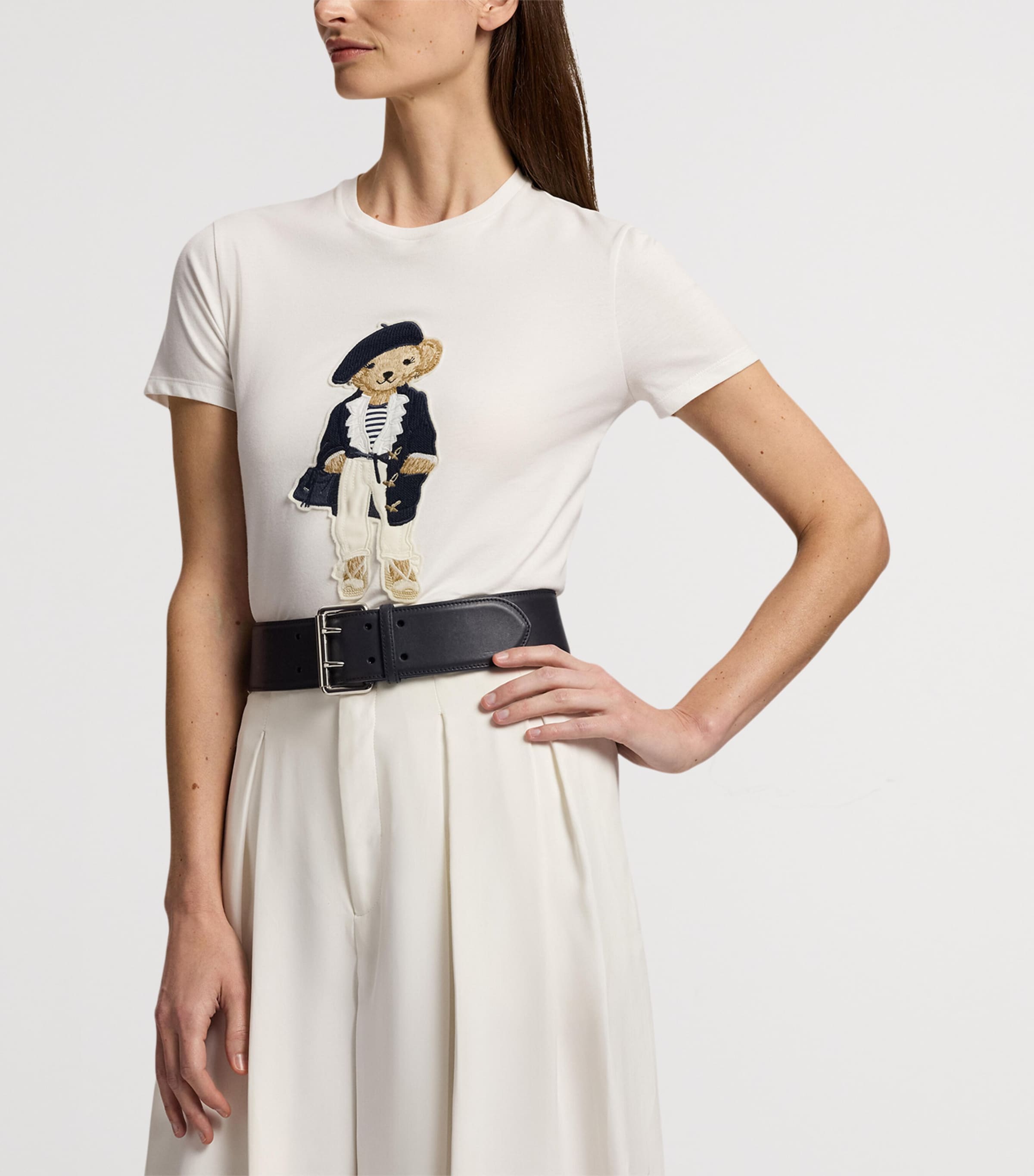 Cotton Polo Bear T-Shirt NATURAL-101 Image 7