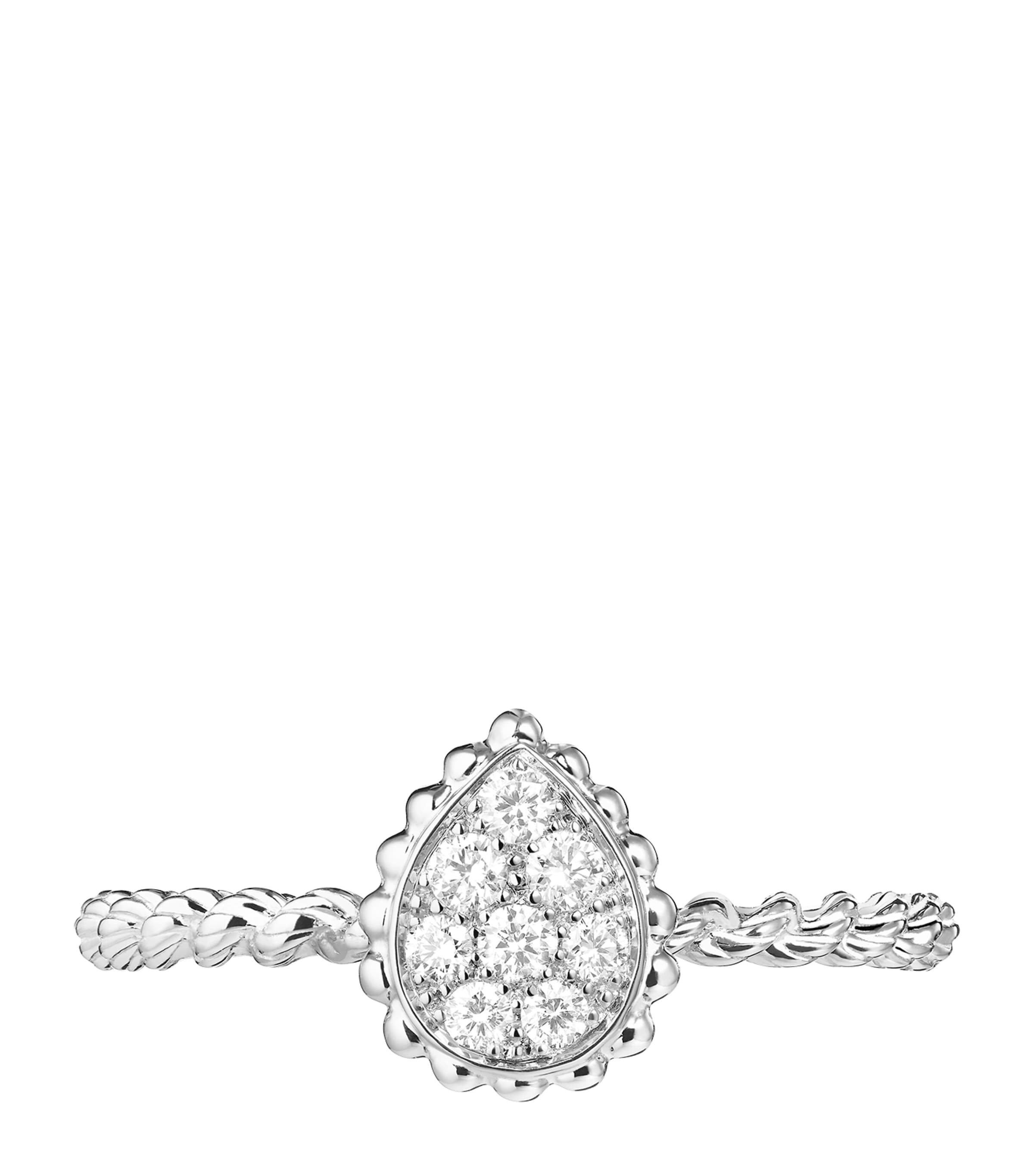 Extra Small White Gold and Diamond Serpent Bohème Motif Ring WHITE GOLD Image 3