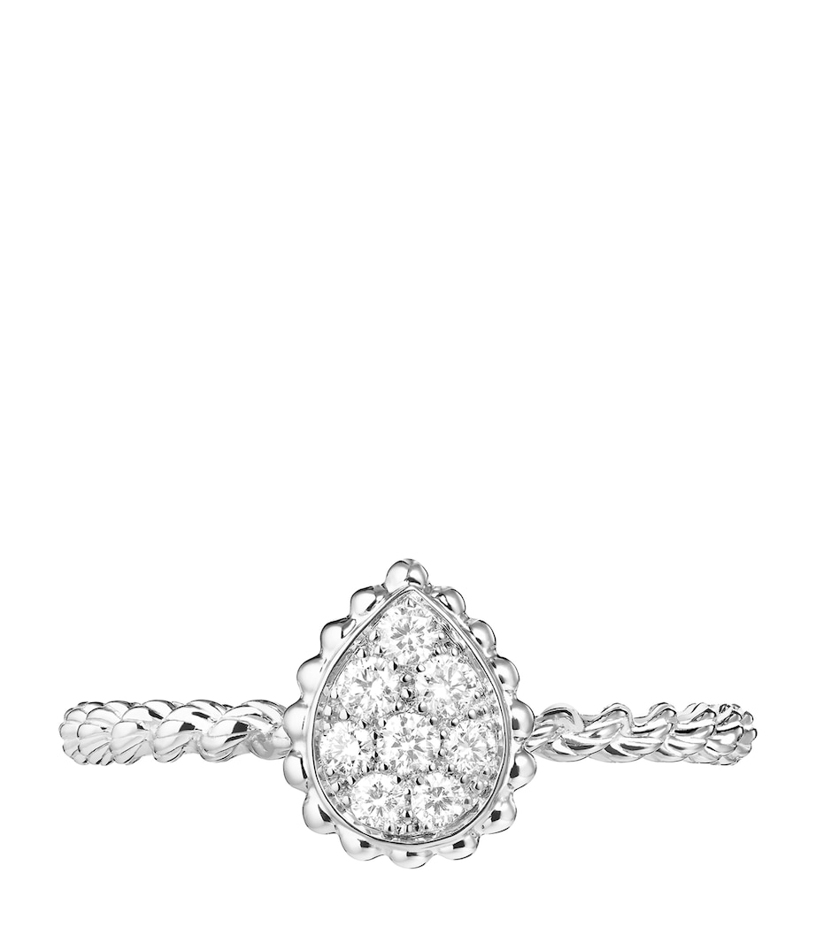 Extra Small White Gold and Diamond Serpent Bohème Motif Ring WHITE GOLD Image 3