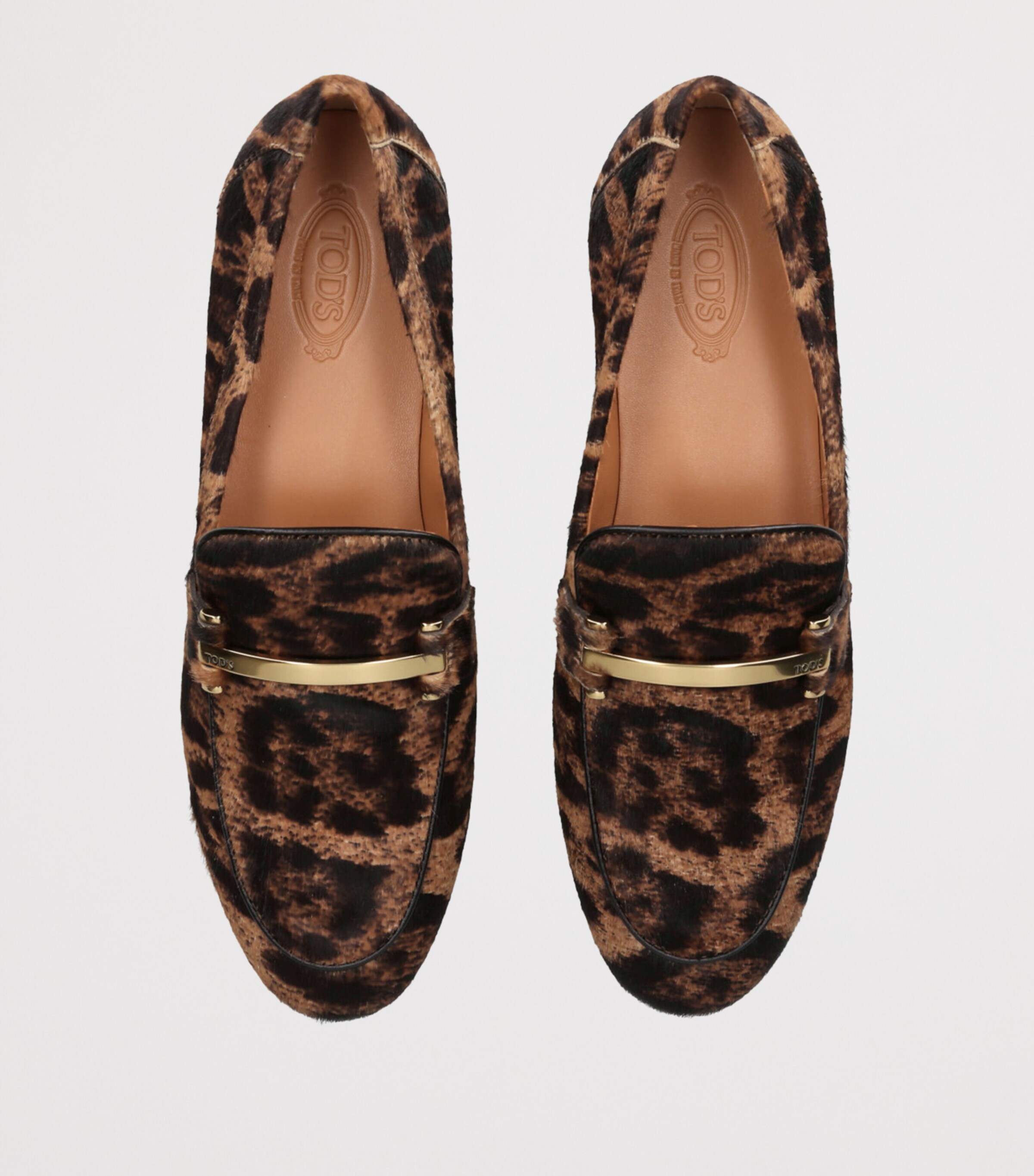 Ponyhair Leopard Baretta Moccasins DK.BRN COM Image 4