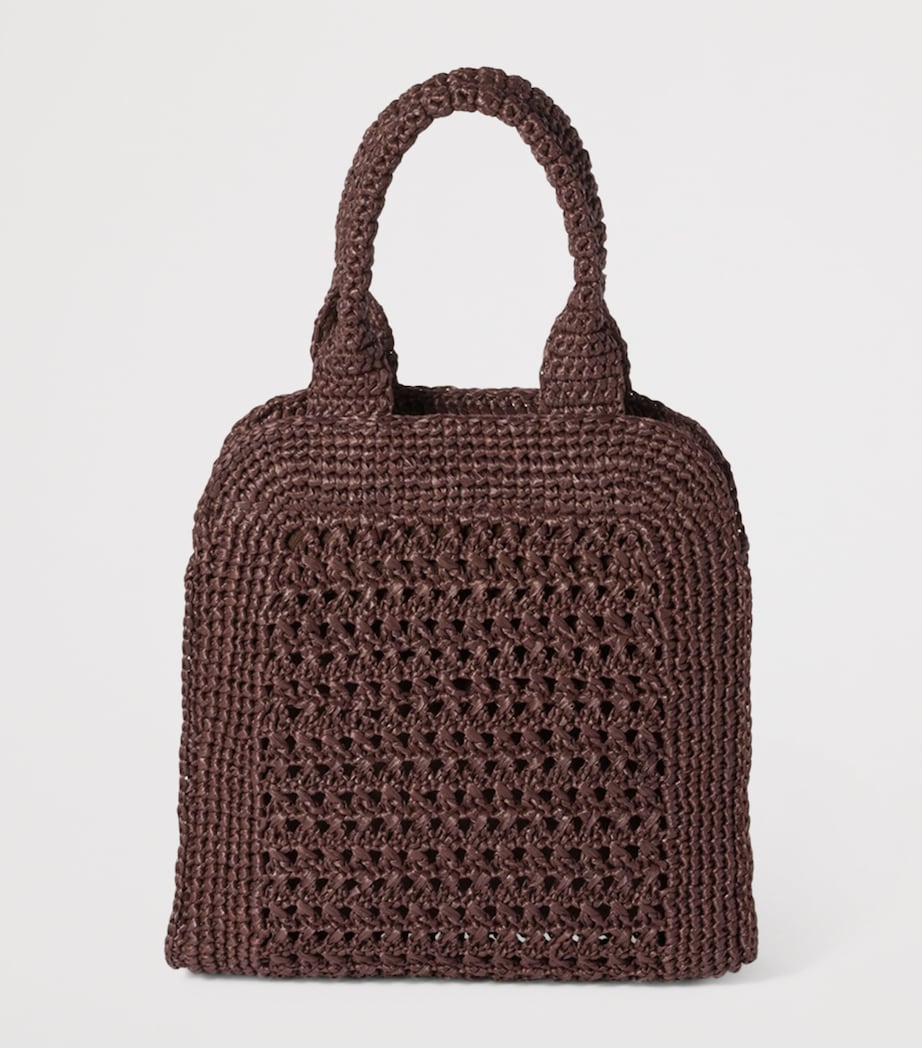 Raffia-Effect Woven Tote Bag F0966 Image 3