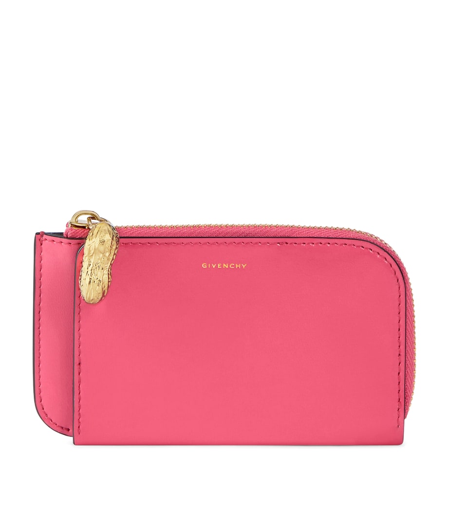 Leather Lucky Charms Card Holder BRIGHT PEACH Image 1