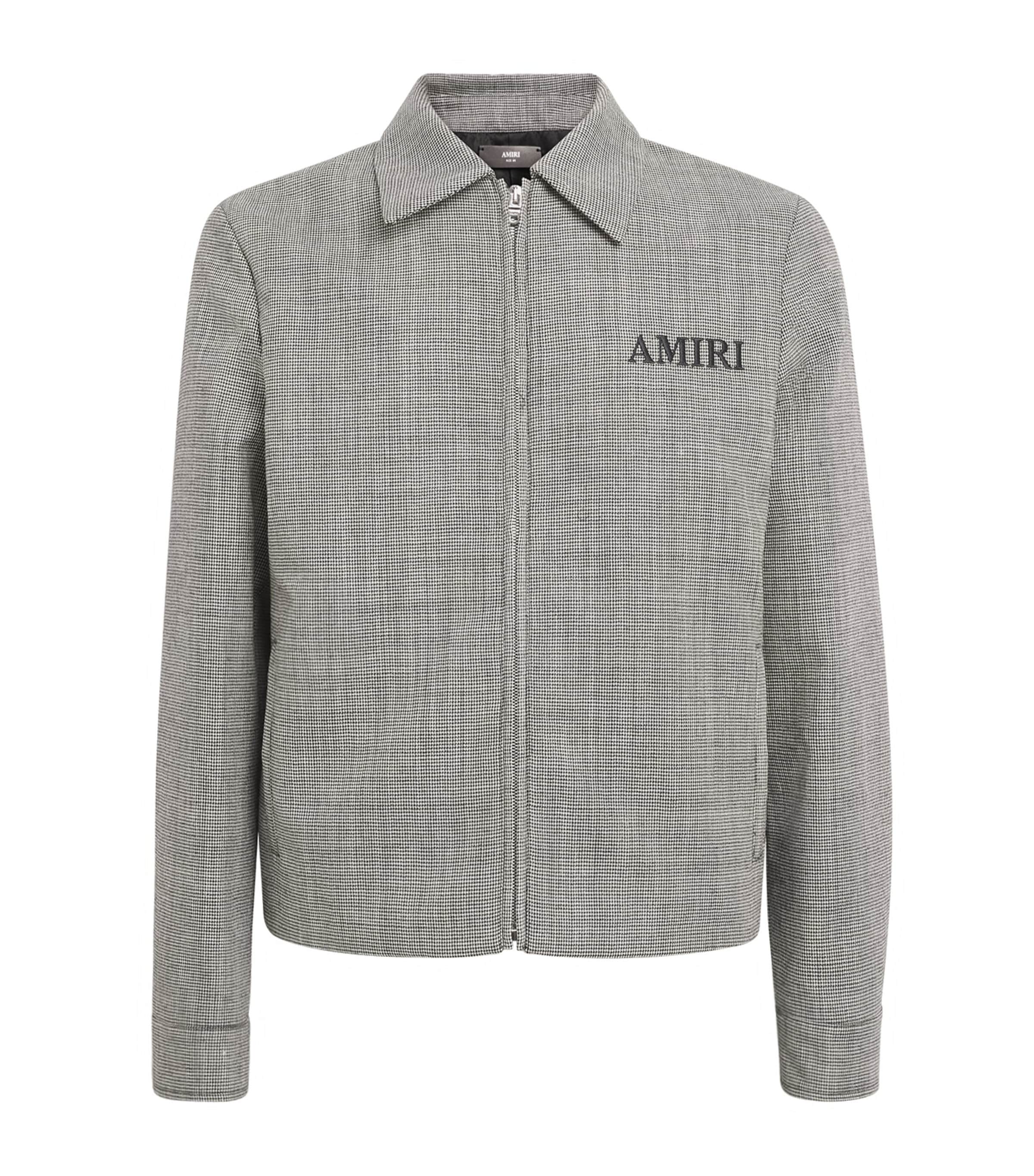AMIRI Mens Houndstooth Jacket Black Image 1