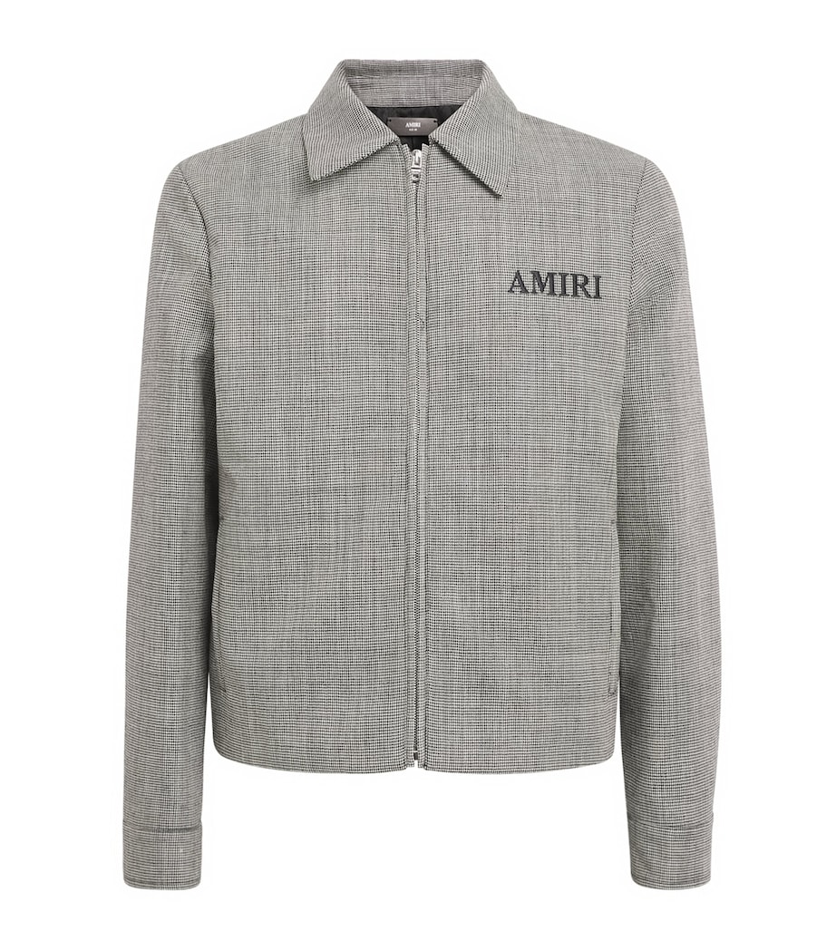 AMIRI Mens Houndstooth Jacket Black Image 1