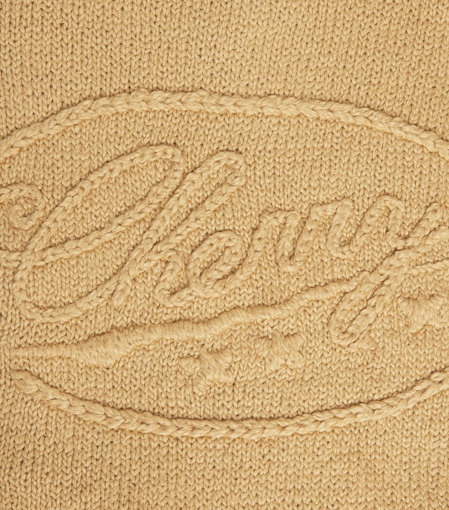 Cherry Los Angeles Mens Cotton Five Star Henley Sweater Desert Tan Image 6