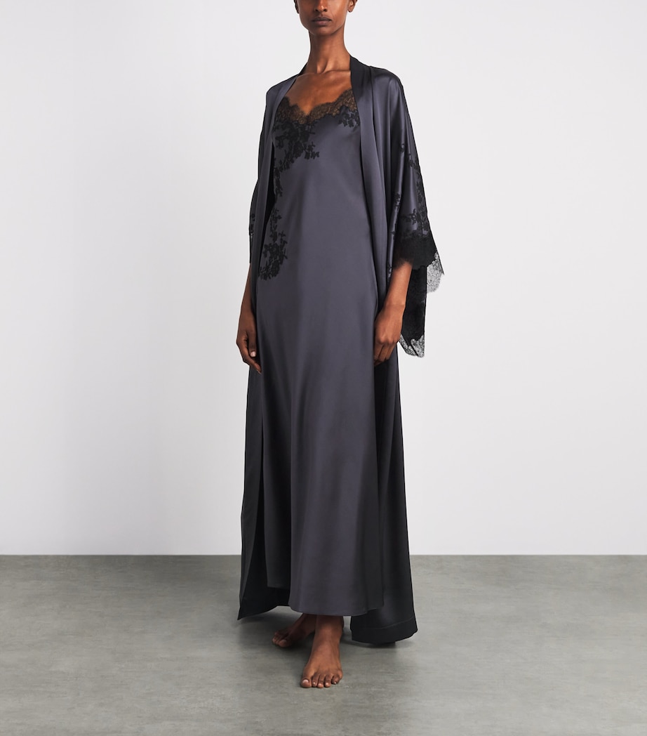 Carine Gilson Womens Silk Long Cérès Nightdress Noixdegalles Image 2