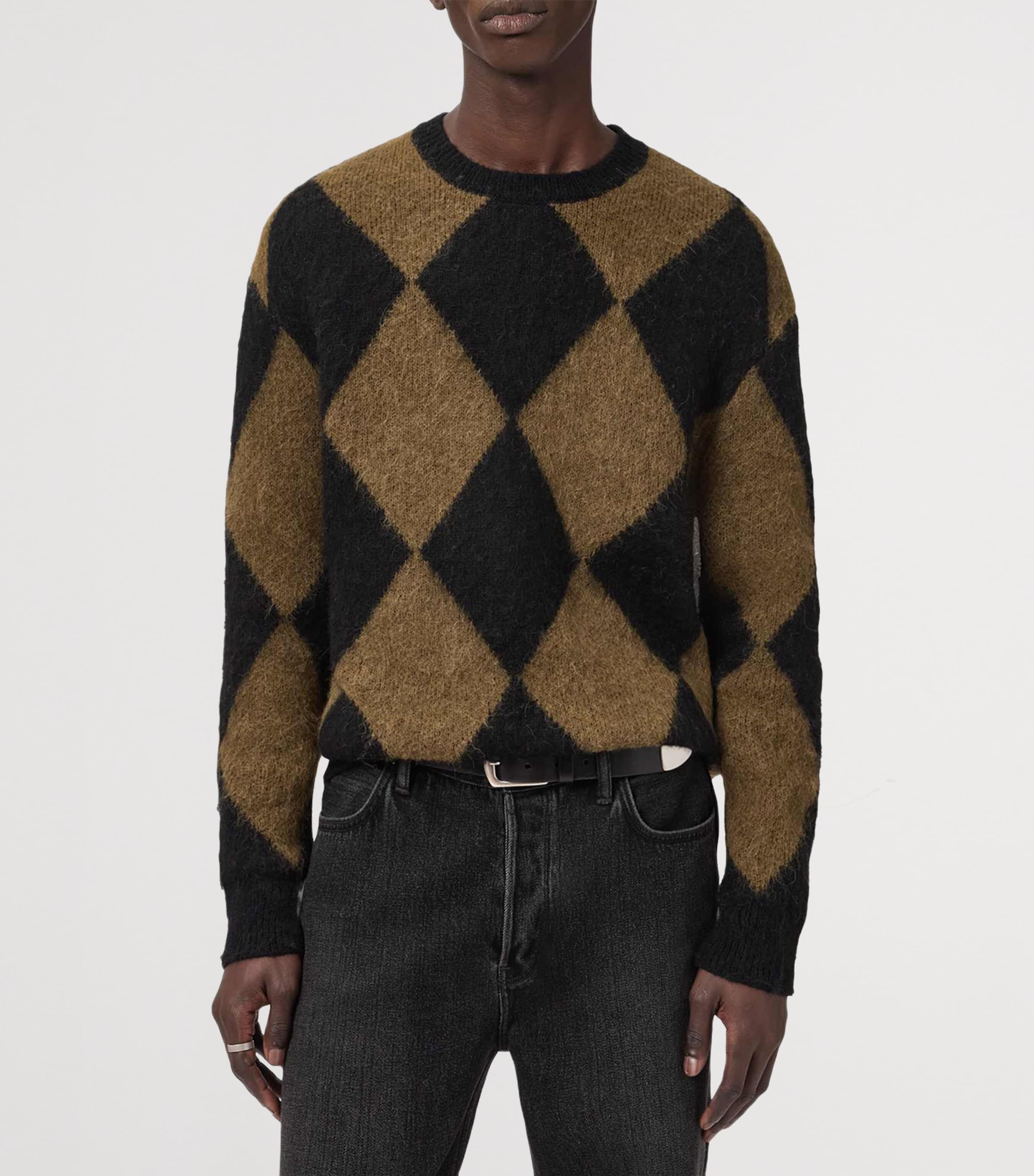 Jacquard Bower Sweater BLACK/BROWN Image 6