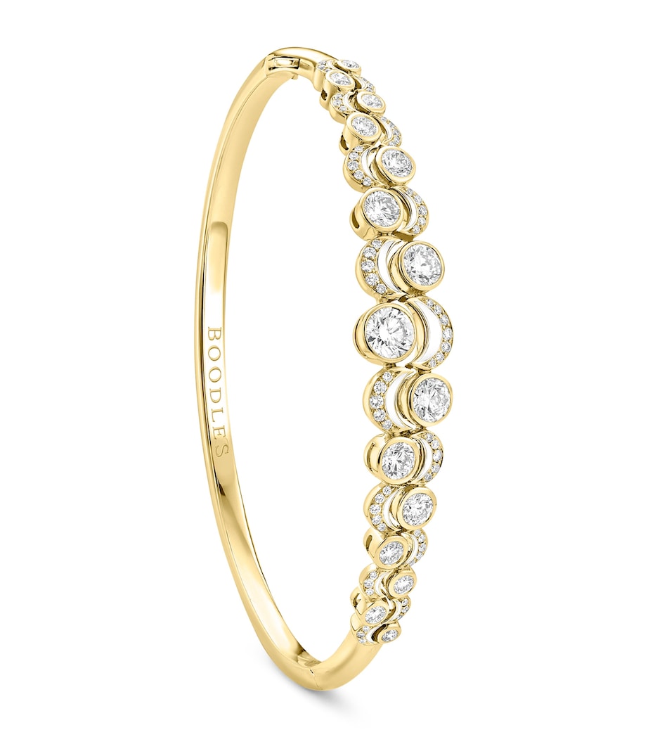 Yellow Gold and Diamond Over the Moon Bangle YELLOW GOLD Image 1