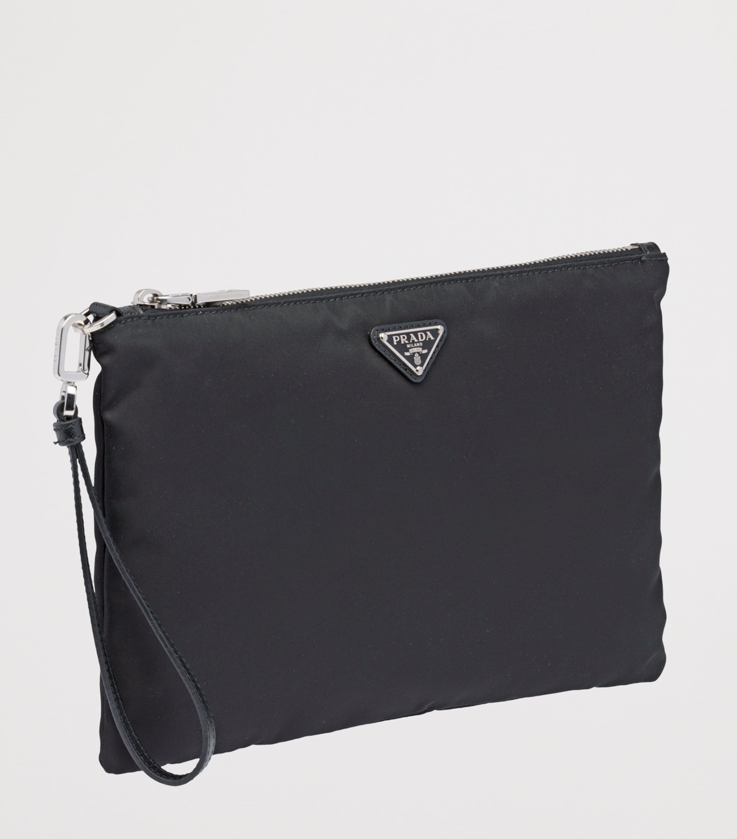 Prada Re-Nylon and Saffiano Leather Wristlet Pouch Image 5