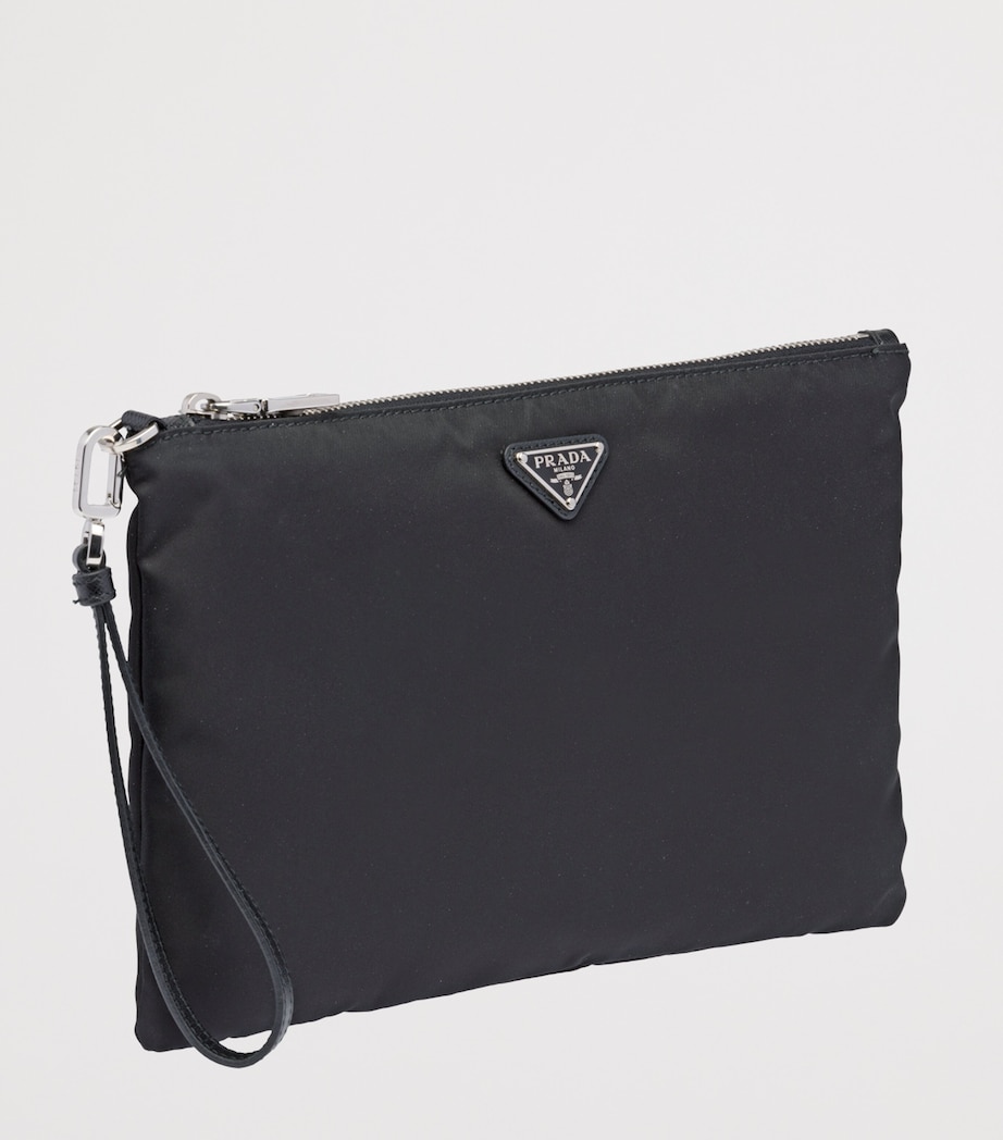 Prada Re-Nylon and Saffiano Leather Wristlet Pouch Image 5