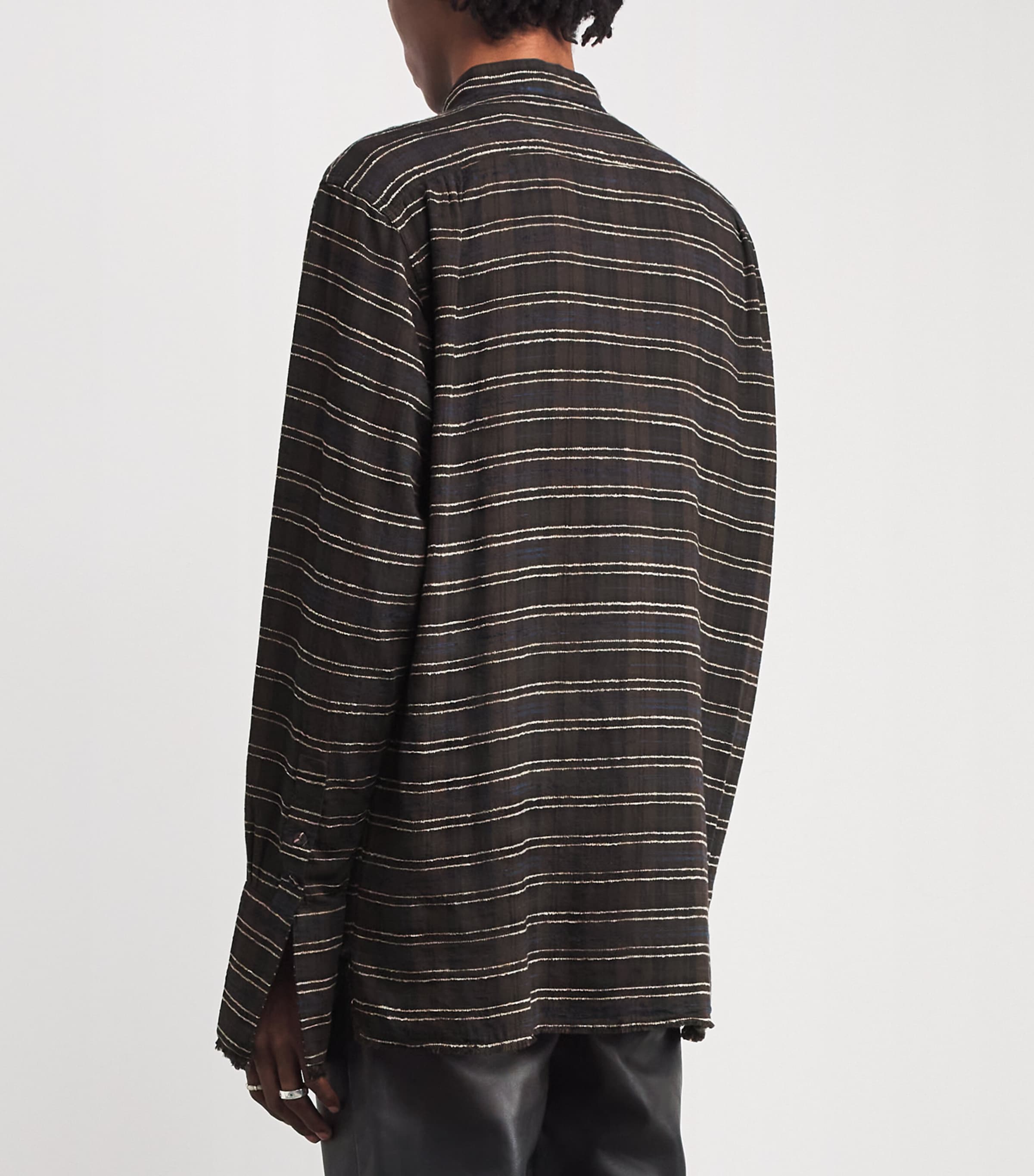 Cotton-Blend Flannel Shirt CHOCOLATE Image 4