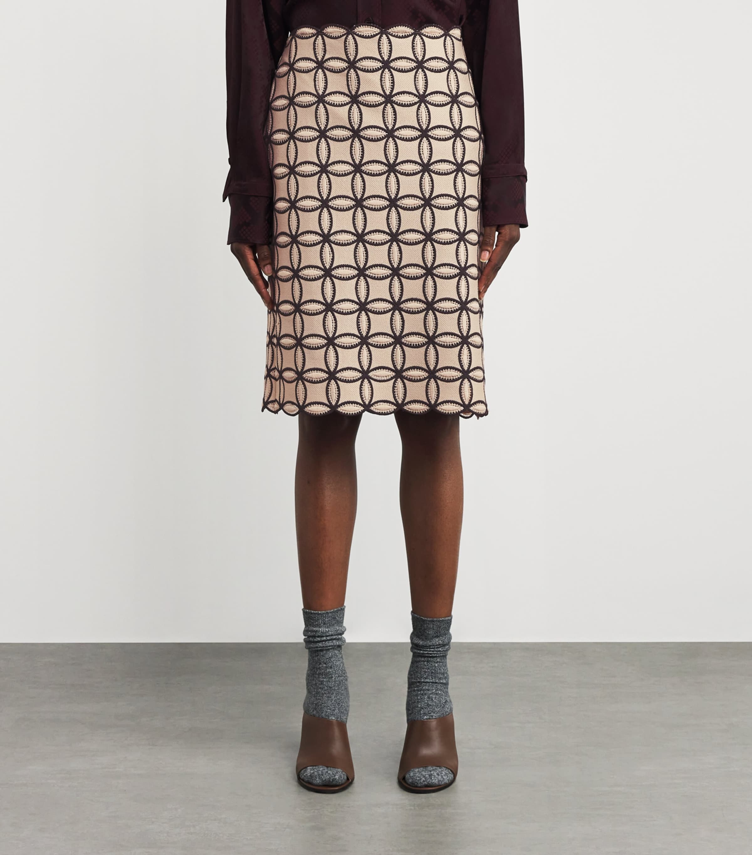 Deco Midi Skirt DBLK BLACK HONEY Image 3