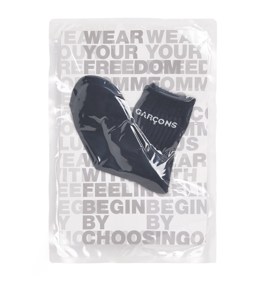 Cotton-Blend Logo Socks BLACK Image 1