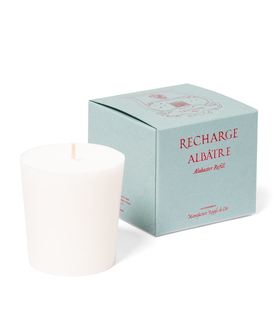 Trudon Alabaster Cyrnos Scented Candle (270g) - Refill White Image 2